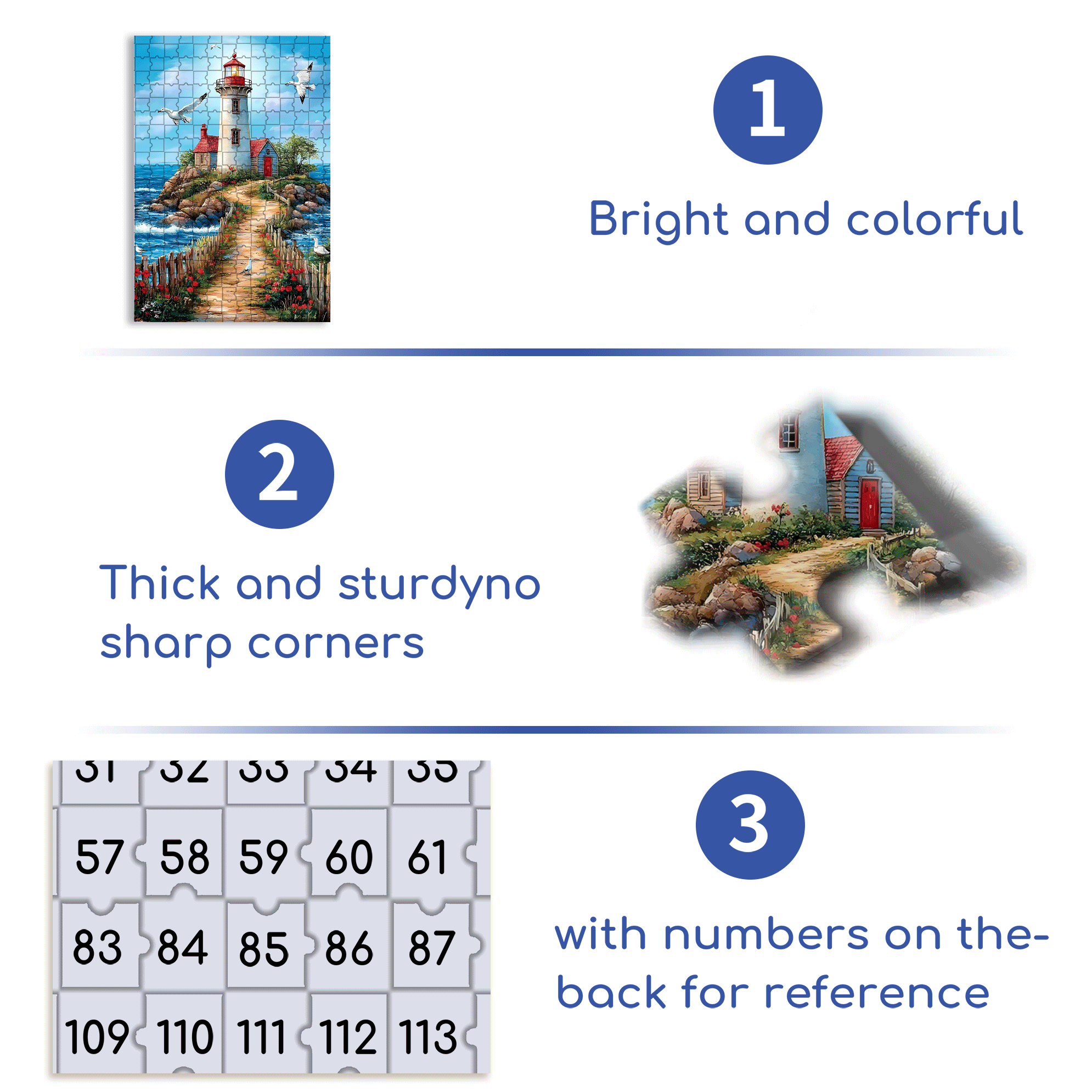 Lighthouse Watcher 500pcs/1000pcs Jigsaw Puzzle, Scratch-Resistant, Interactive Family Game & Brain-Boosting DIY Decor, Perfect for Halloween, Christmas & New Year Gifts, Family Puzzle Game