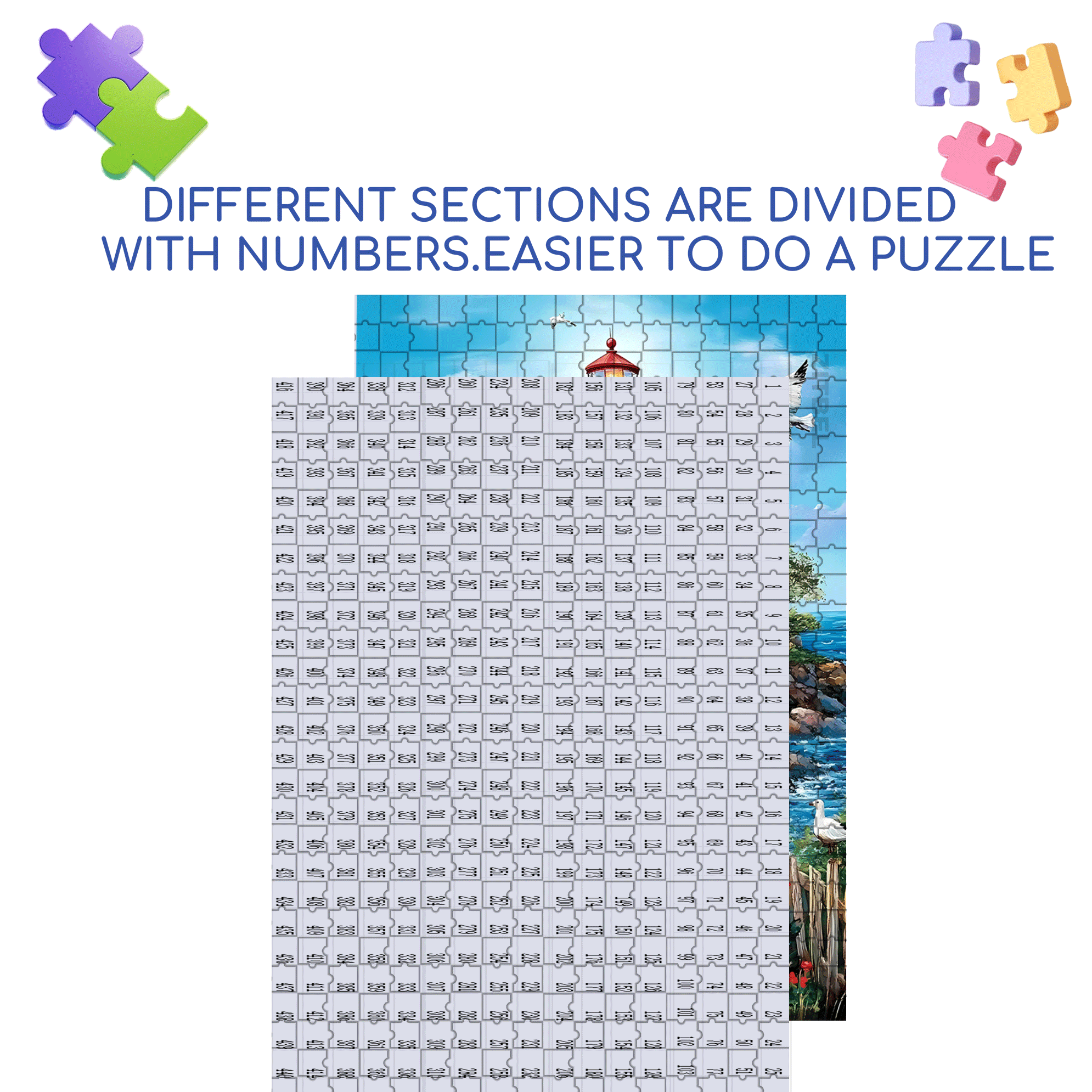 Lighthouse Watcher 500pcs/1000pcs Jigsaw Puzzle, Scratch-Resistant, Interactive Family Game & Brain-Boosting DIY Decor, Perfect for Halloween, Christmas & New Year Gifts, Family Puzzle Game