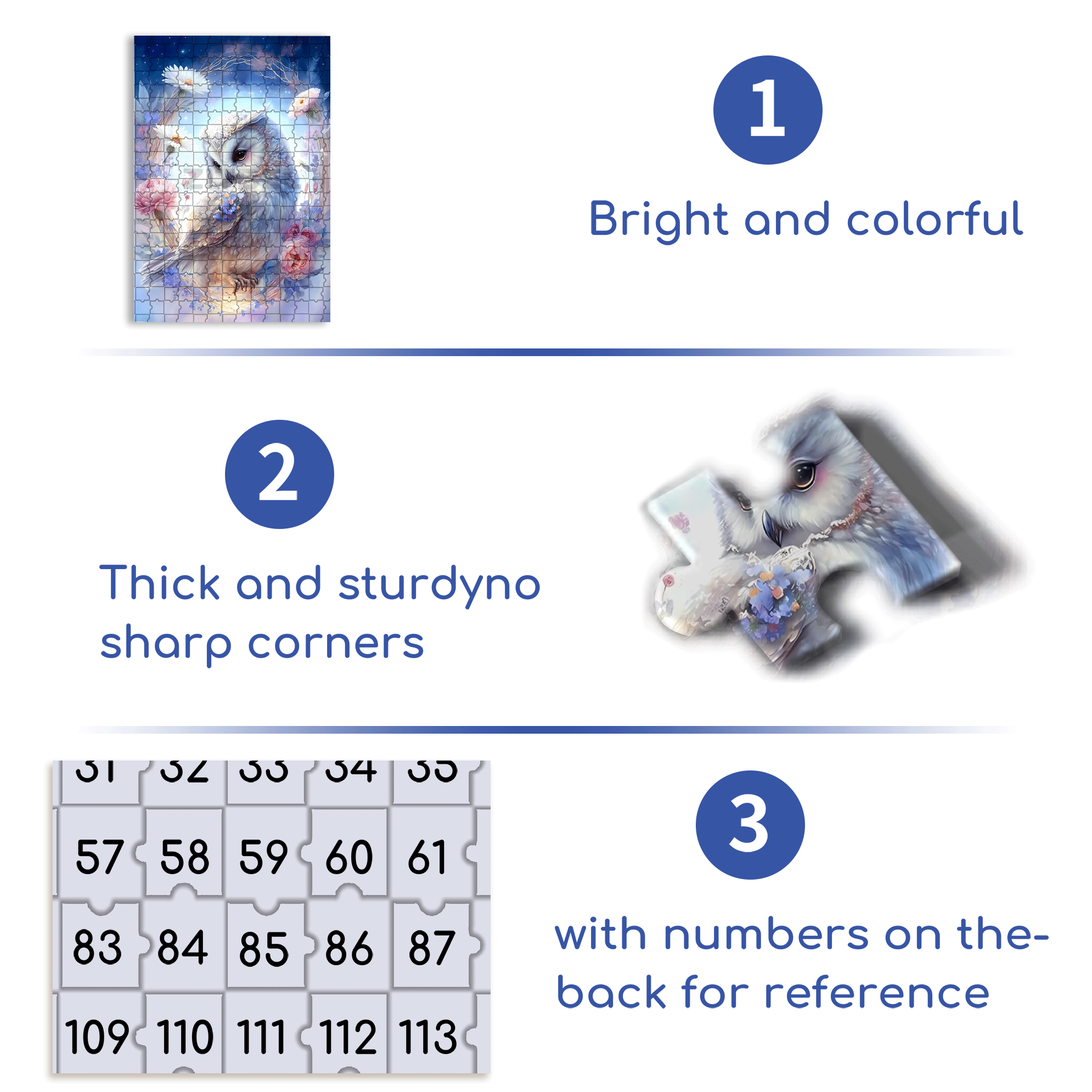 Moon Owl 500pcs/1000pcs Jigsaw Puzzle, Scratch-Resistant, Interactive Family Game & Brain-Boosting DIY Decor, Perfect for Halloween, Christmas & New Year Gifts, Family Puzzle Game