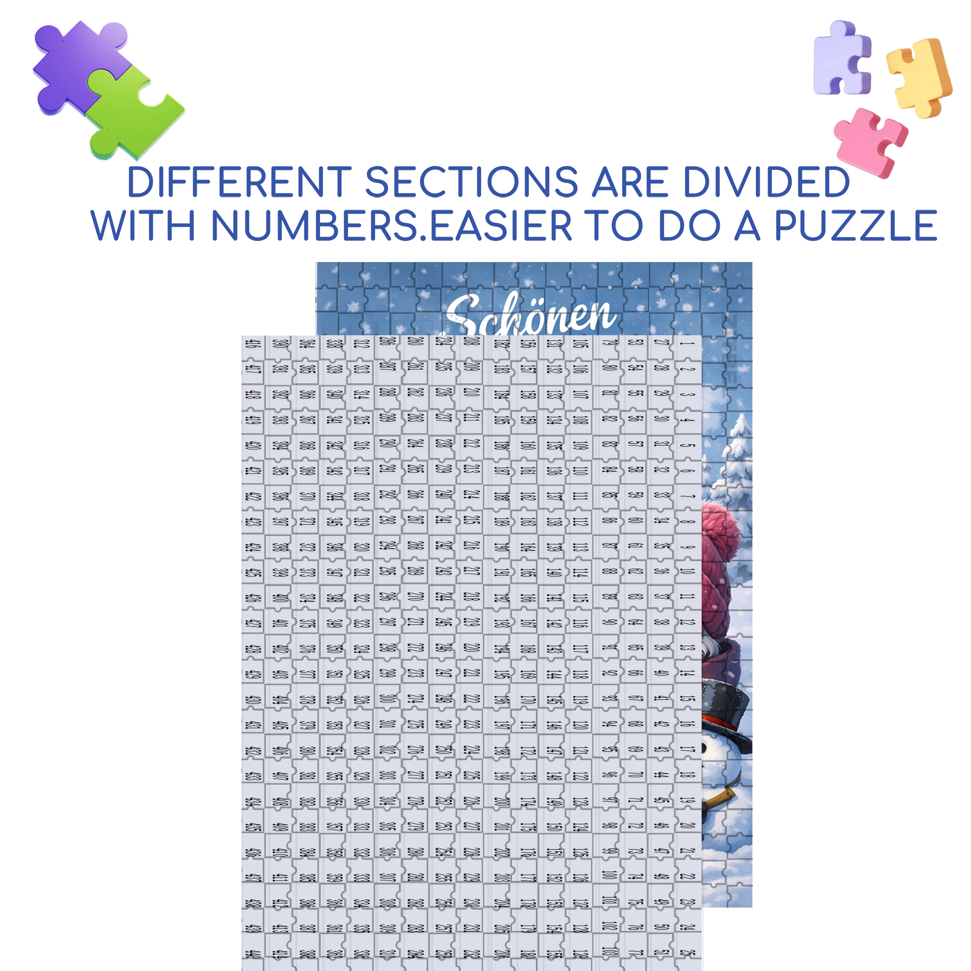 Romance In The Snow 500pcs/1000pcs Jigsaw Puzzle, Scratch-Resistant, Interactive Family Game & Brain-Boosting DIY Decor, Perfect for Halloween, Christmas & New Year Gifts, Family Puzzle Game