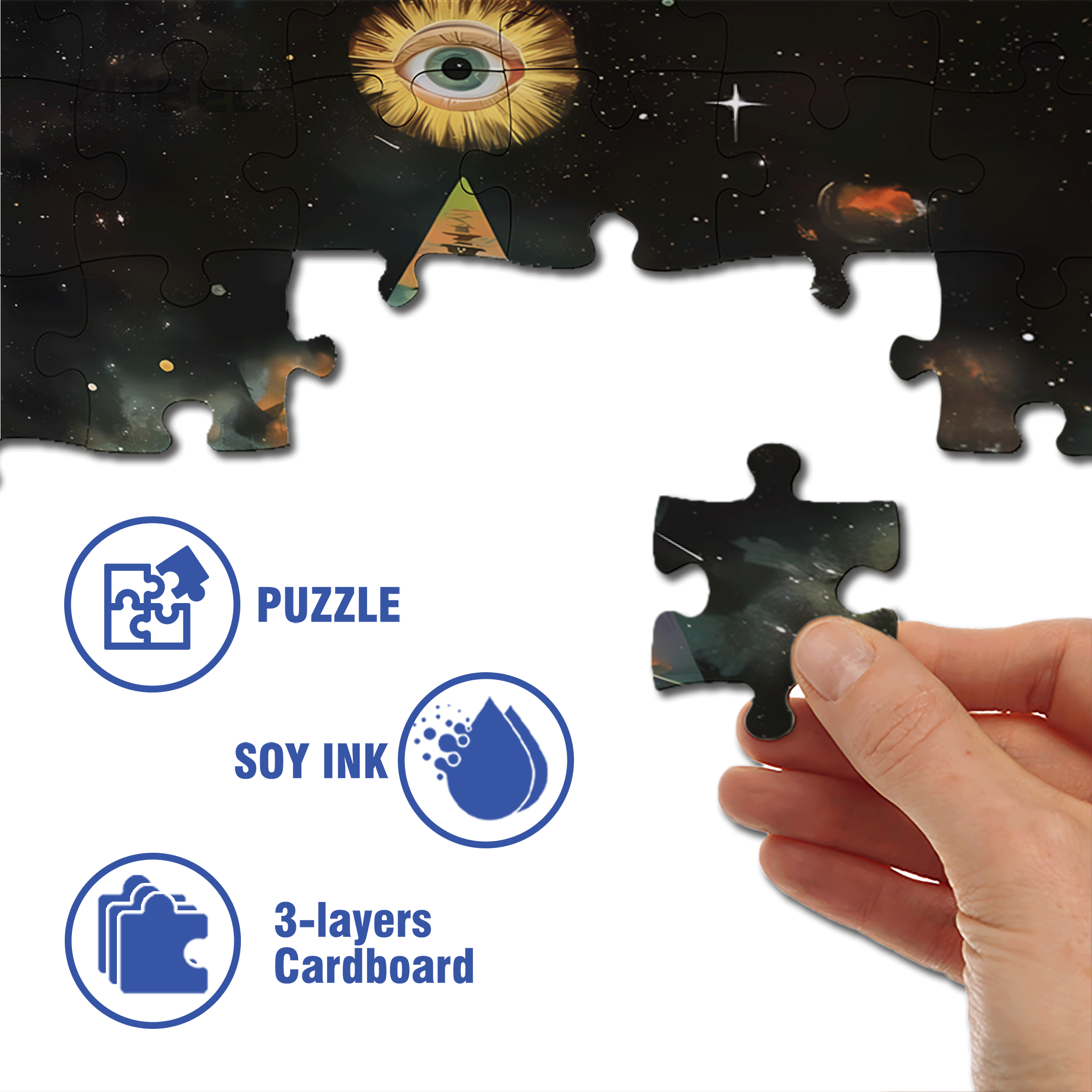 Spiritual Hierarchy Pyramid 500pcs/1000pcs Jigsaw Puzzle, Scratch-Resistant, Interactive Family Game & Brain-Boosting DIY Decor, Perfect for Halloween, Christmas & New Year Gifts, Family Puzzle Game