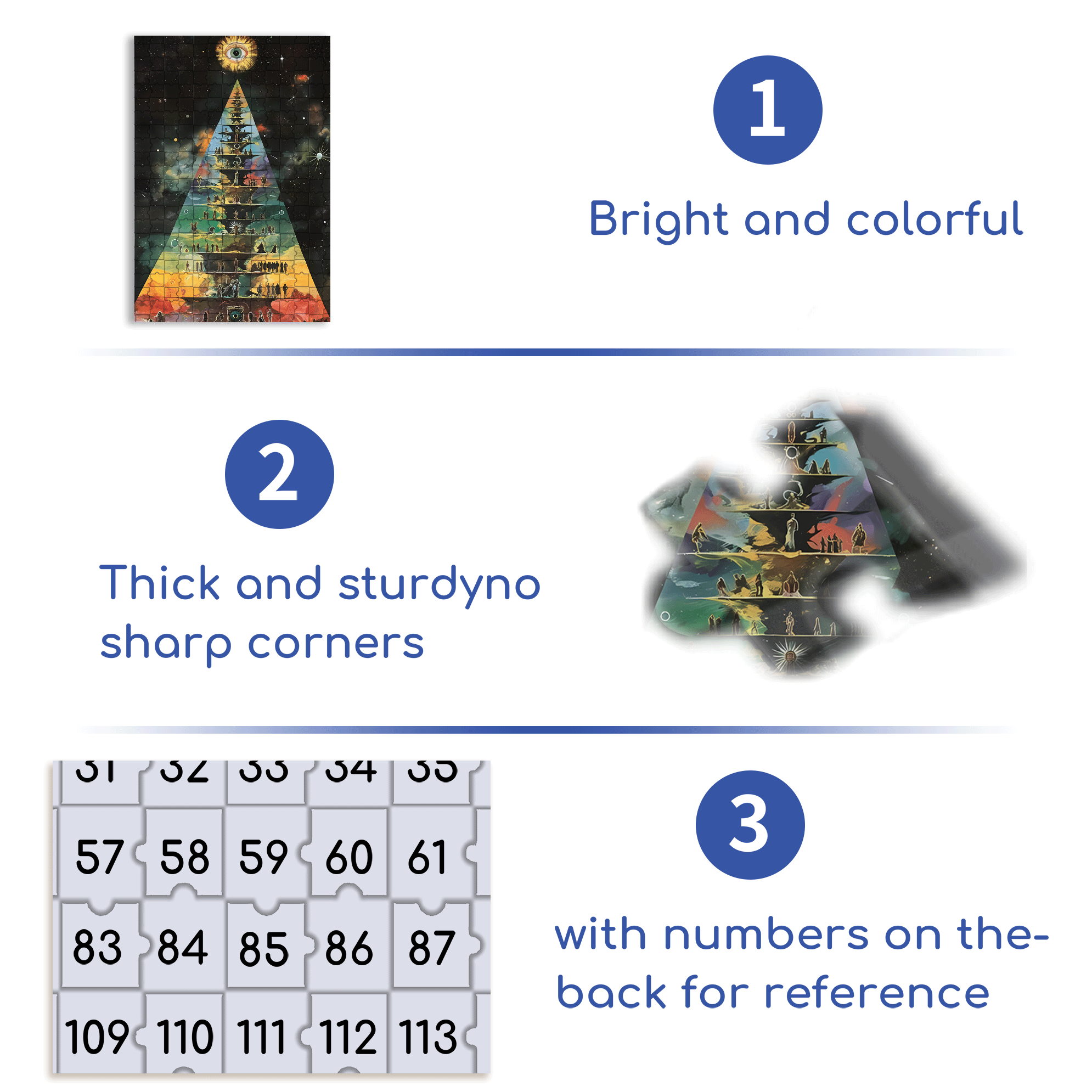 Spiritual Hierarchy Pyramid 500pcs/1000pcs Jigsaw Puzzle, Scratch-Resistant, Interactive Family Game & Brain-Boosting DIY Decor, Perfect for Halloween, Christmas & New Year Gifts, Family Puzzle Game