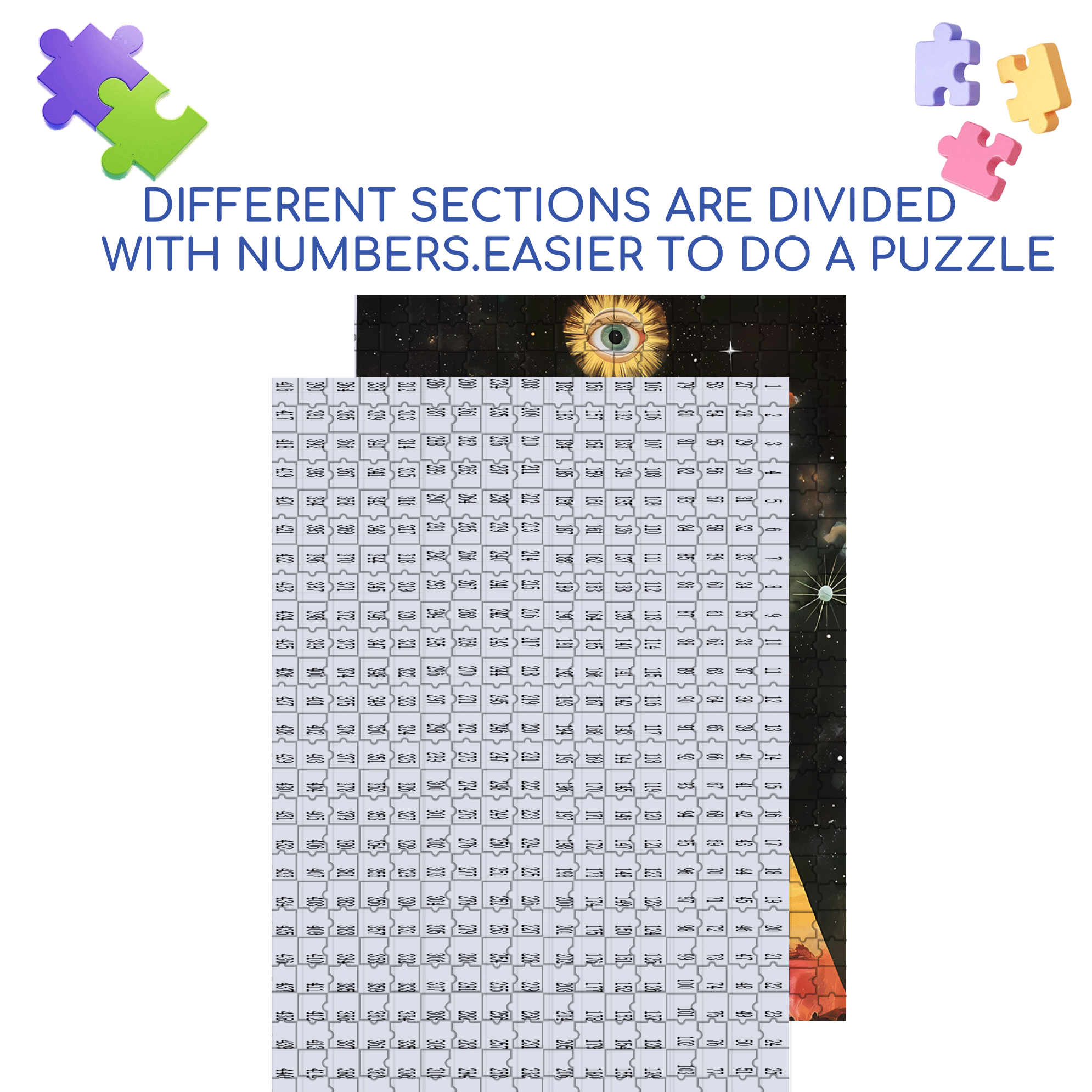 Spiritual Hierarchy Pyramid 500pcs/1000pcs Jigsaw Puzzle, Scratch-Resistant, Interactive Family Game & Brain-Boosting DIY Decor, Perfect for Halloween, Christmas & New Year Gifts, Family Puzzle Game