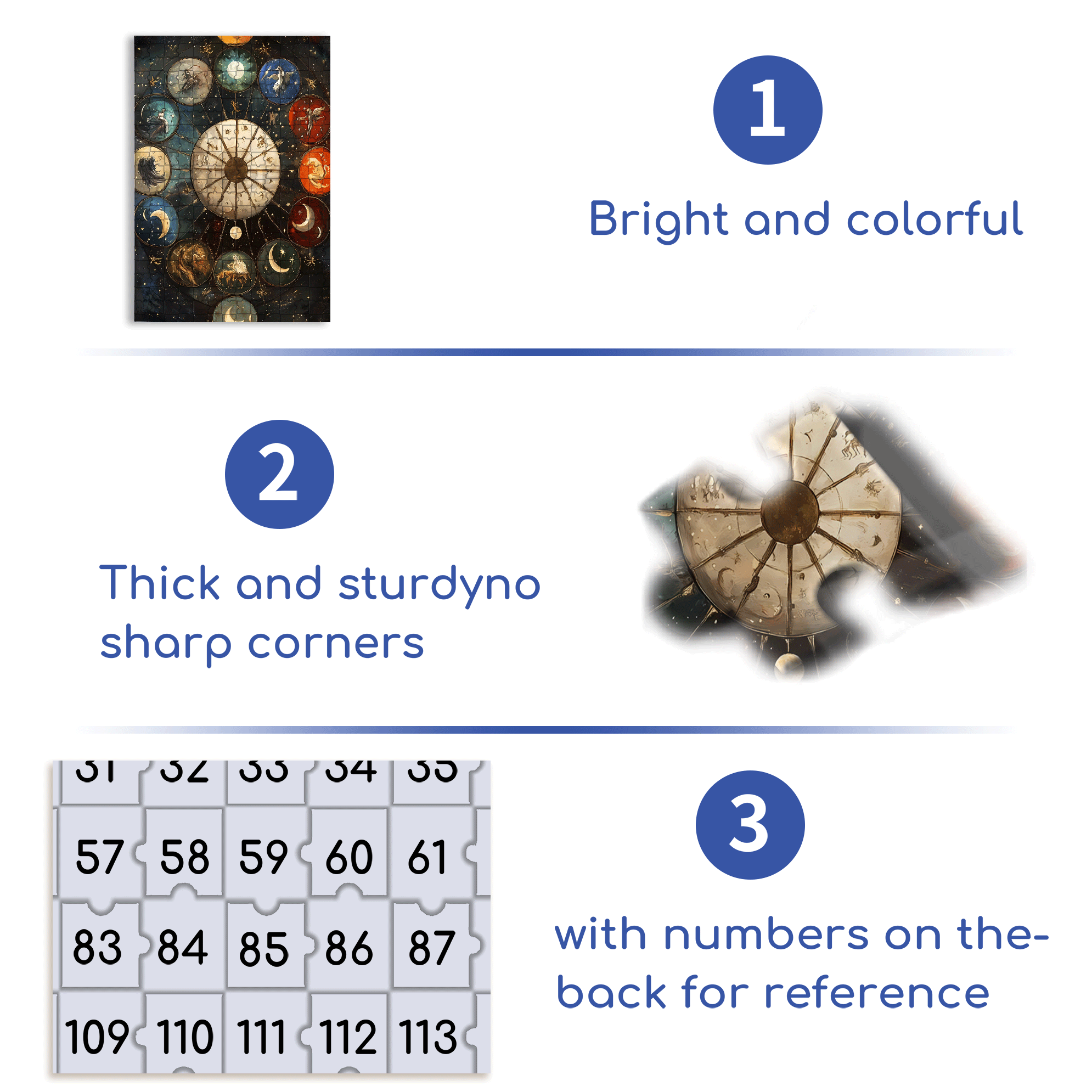 Starry Night Oracle Wheel 500pcs/1000pcs Jigsaw Puzzle, Scratch-Resistant, Interactive Family Game & Brain-Boosting DIY Decor, Perfect for Halloween, Christmas & New Year Gifts, Family Puzzle Game