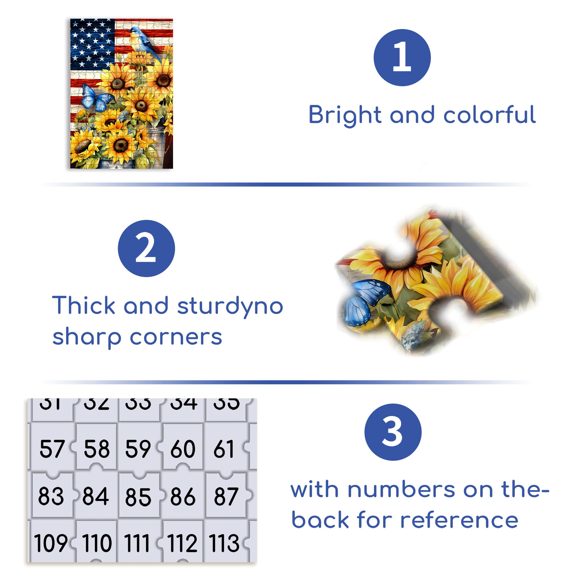 Stars and Stripes 500pcs/1000pcs Jigsaw Puzzle, Scratch-Resistant, Interactive Family Game & Brain-Boosting DIY Decor, Perfect for Halloween, Christmas & New Year Gifts, Family Puzzle Game