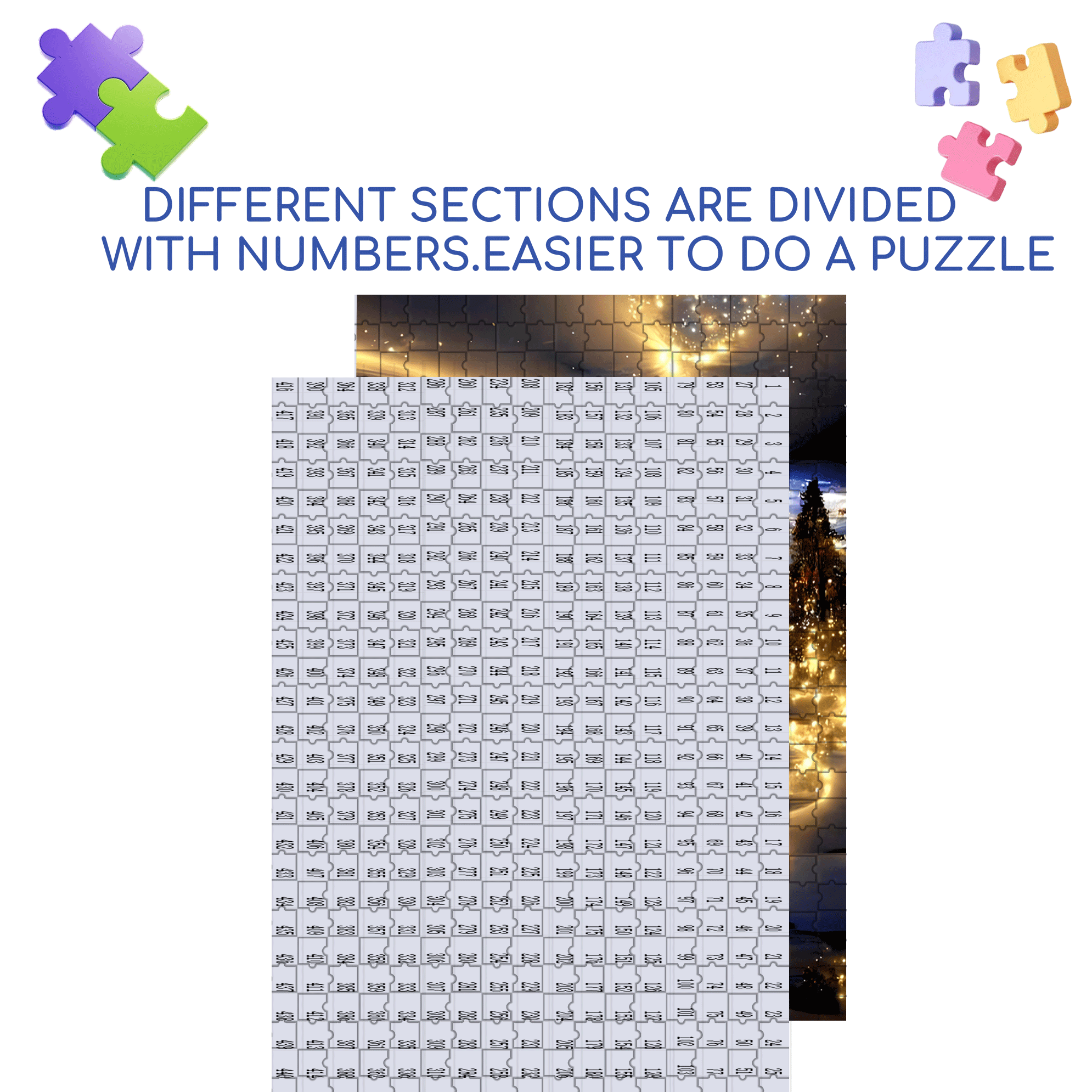 Stars Fall in the Wilderness 500pcs/1000pcs Jigsaw Puzzle, Scratch-Resistant, Interactive Family Game & Brain-Boosting DIY Decor, Perfect for Halloween, Christmas & New Year Gifts, Family Puzzle Game