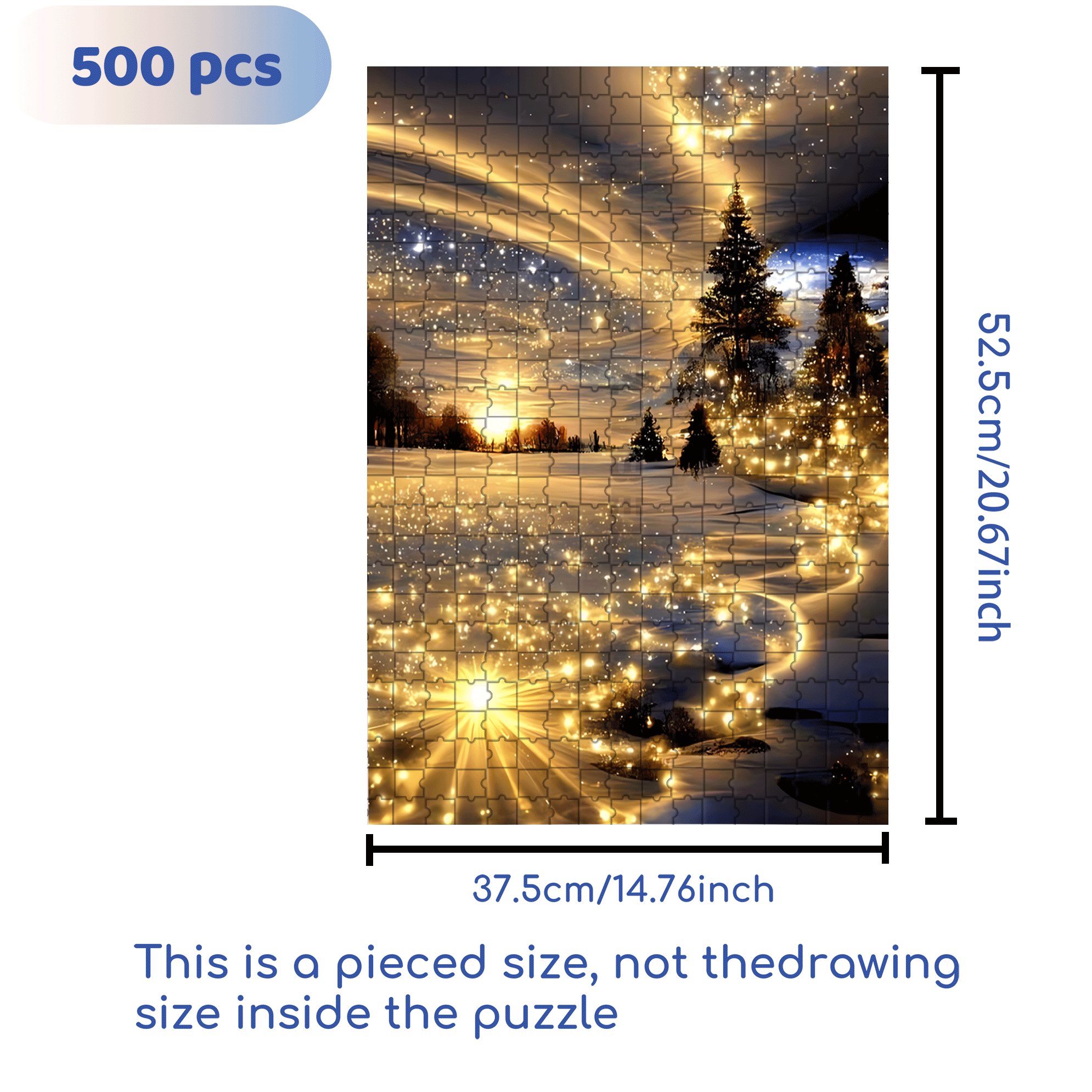 Stars Fall in the Wilderness 500pcs/1000pcs Jigsaw Puzzle, Scratch-Resistant, Interactive Family Game & Brain-Boosting DIY Decor, Perfect for Halloween, Christmas & New Year Gifts, Family Puzzle Game
