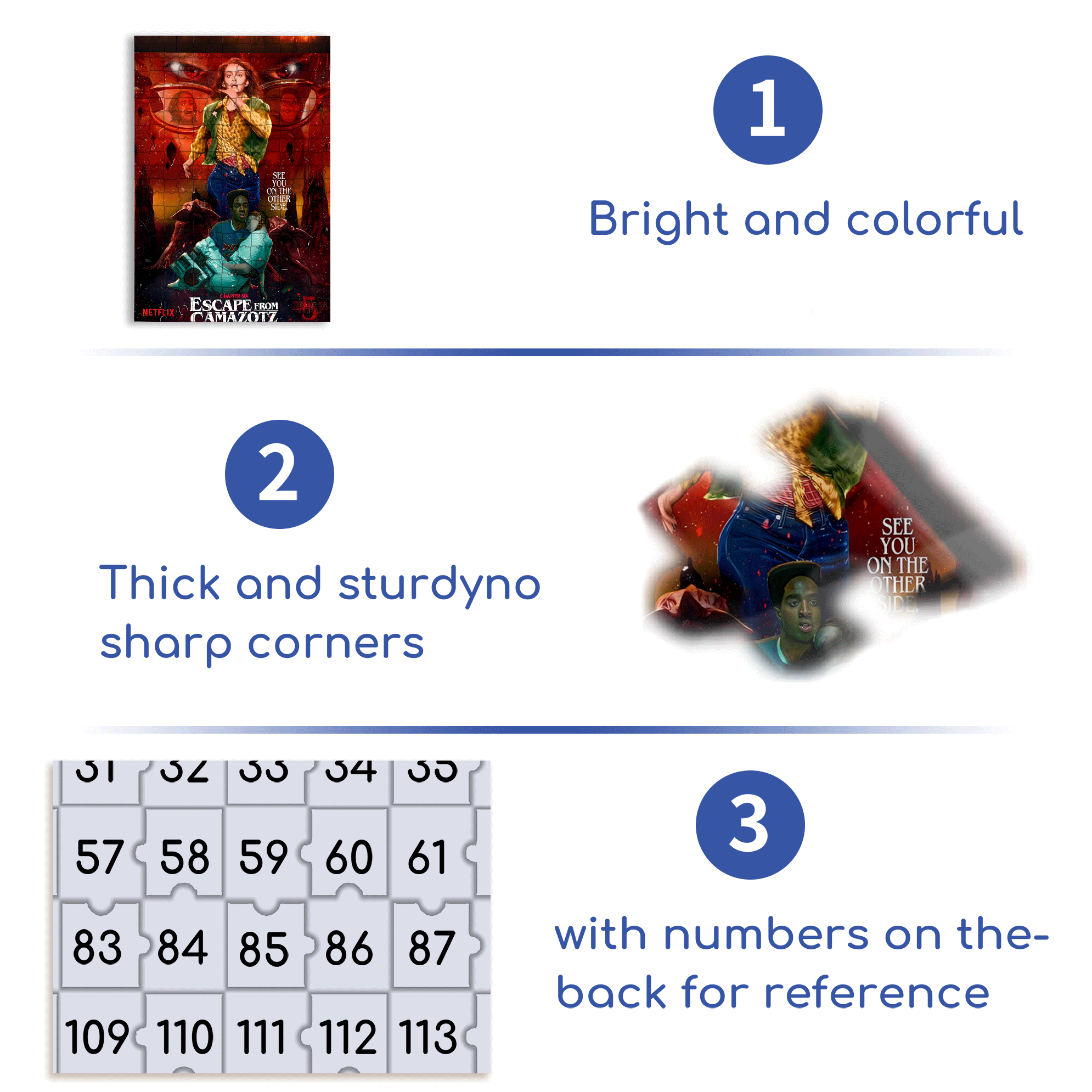 Stranger Things 5 500pcs/1000pcs Jigsaw Puzzle, Scratch-Resistant, Interactive Family Game & Brain-Boosting DIY Decor, Perfect for Halloween, Christmas & New Year Gifts, Family Puzzle Game