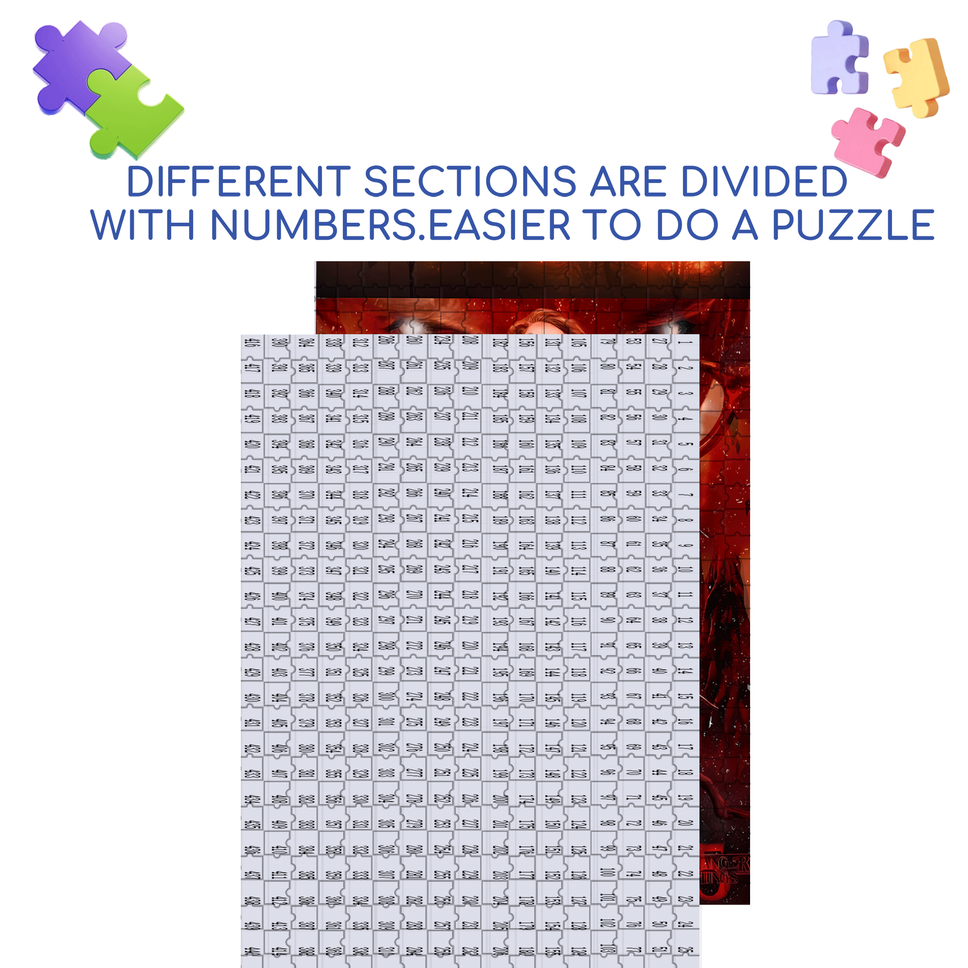 Stranger Things 5 500pcs/1000pcs Jigsaw Puzzle, Scratch-Resistant, Interactive Family Game & Brain-Boosting DIY Decor, Perfect for Halloween, Christmas & New Year Gifts, Family Puzzle Game
