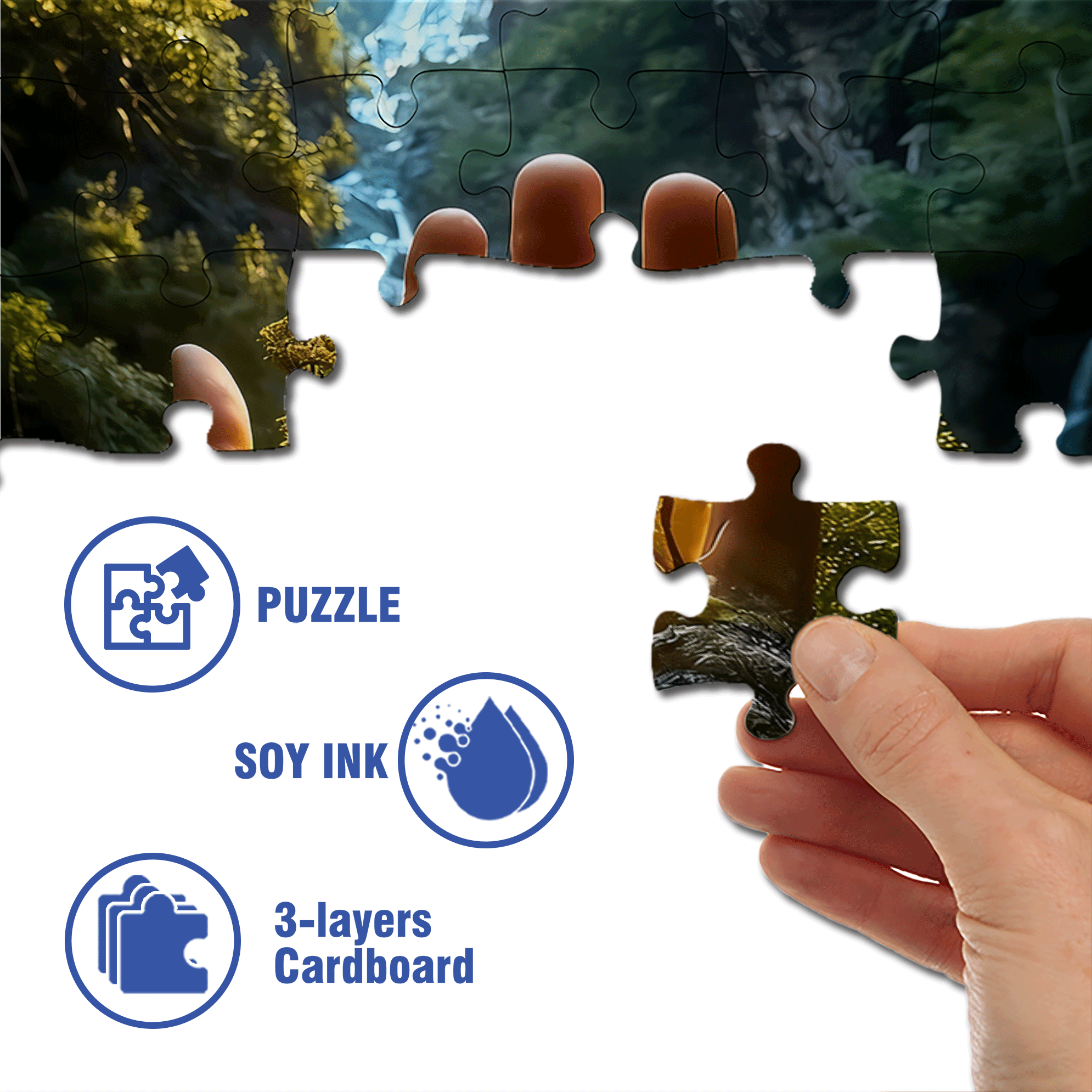 Streams, And Sunlight 500pcs/1000pcs Jigsaw Puzzle, Scratch-Resistant, Interactive Family Game & Brain-Boosting DIY Decor, Perfect for Halloween, Christmas & New Year Gifts, Family Puzzle Game