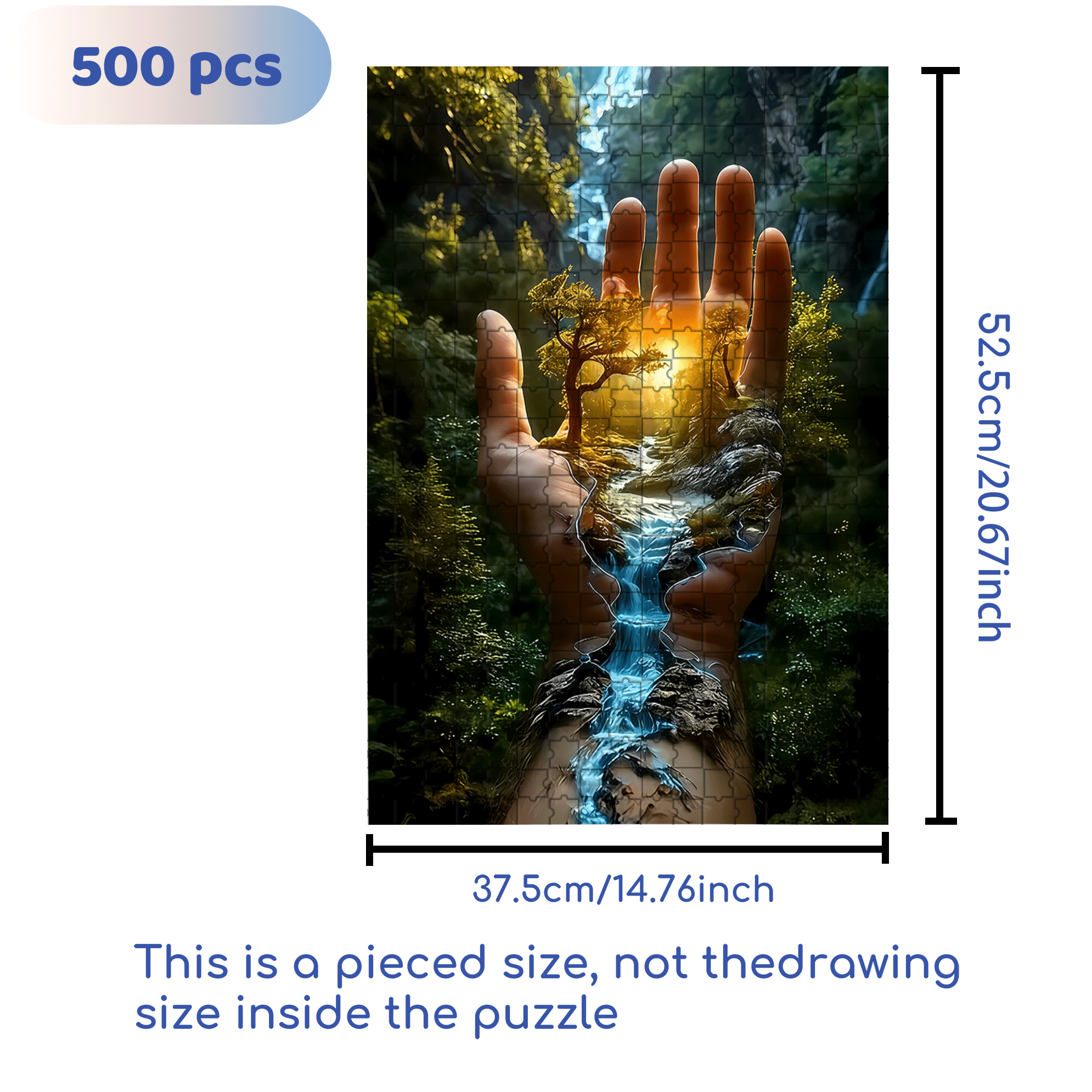 Streams, And Sunlight 500pcs/1000pcs Jigsaw Puzzle, Scratch-Resistant, Interactive Family Game & Brain-Boosting DIY Decor, Perfect for Halloween, Christmas & New Year Gifts, Family Puzzle Game