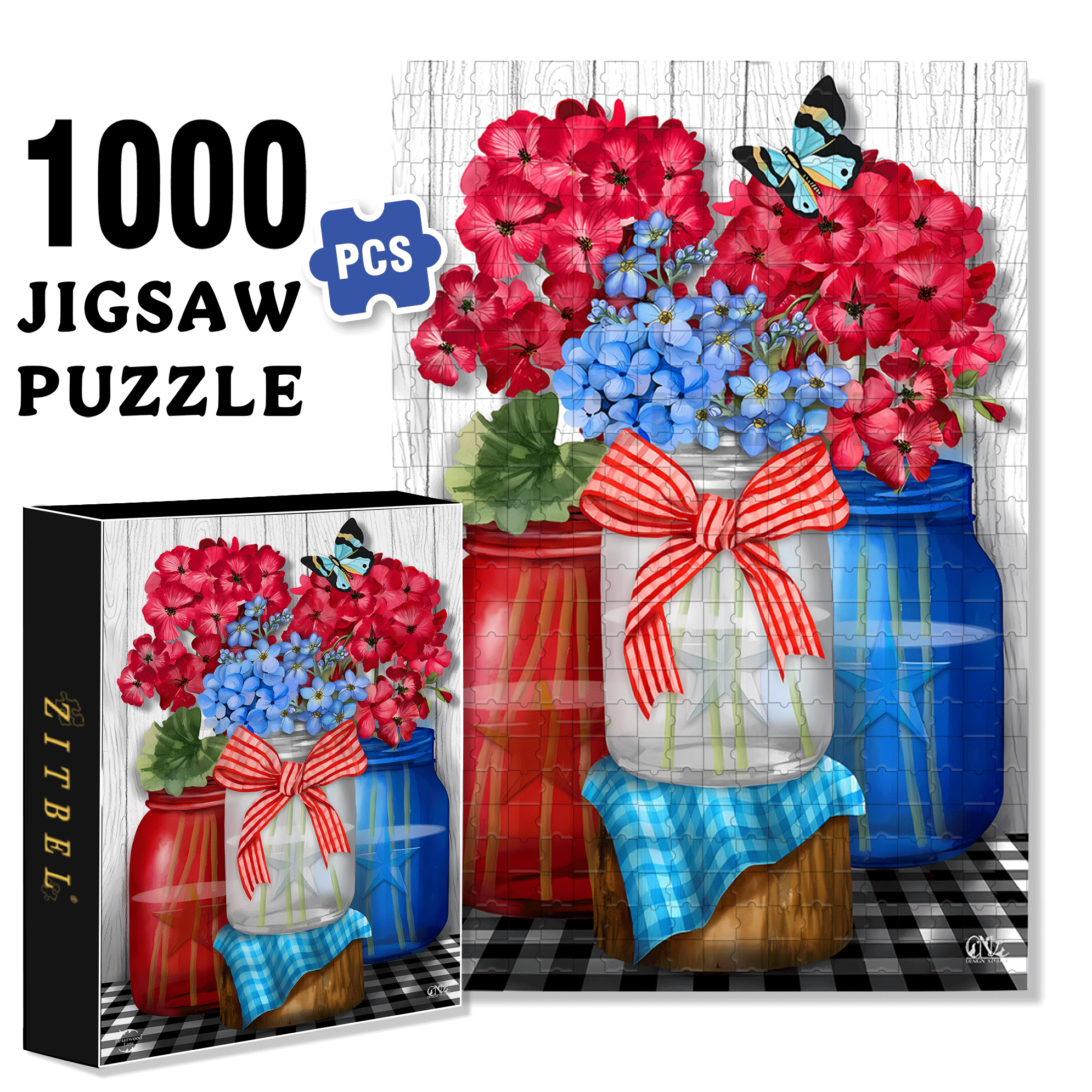 Summer Poems 500pcs/1000pcs Jigsaw Puzzle, Scratch-Resistant, Interactive Family Game & Brain-Boosting DIY Decor, Perfect for Halloween, Christmas & New Year Gifts, Family Puzzle Game