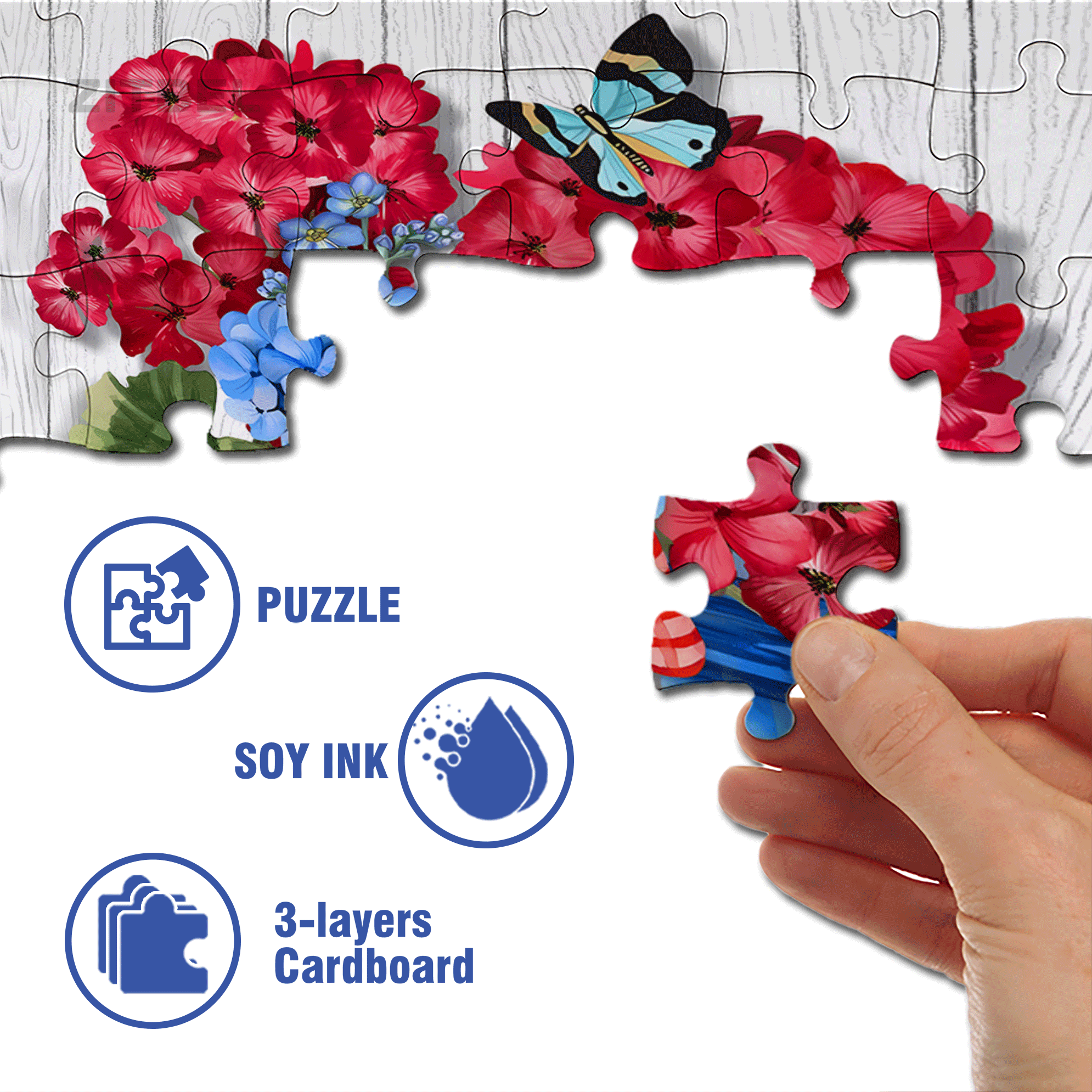 Summer Poems 500pcs/1000pcs Jigsaw Puzzle, Scratch-Resistant, Interactive Family Game & Brain-Boosting DIY Decor, Perfect for Halloween, Christmas & New Year Gifts, Family Puzzle Game