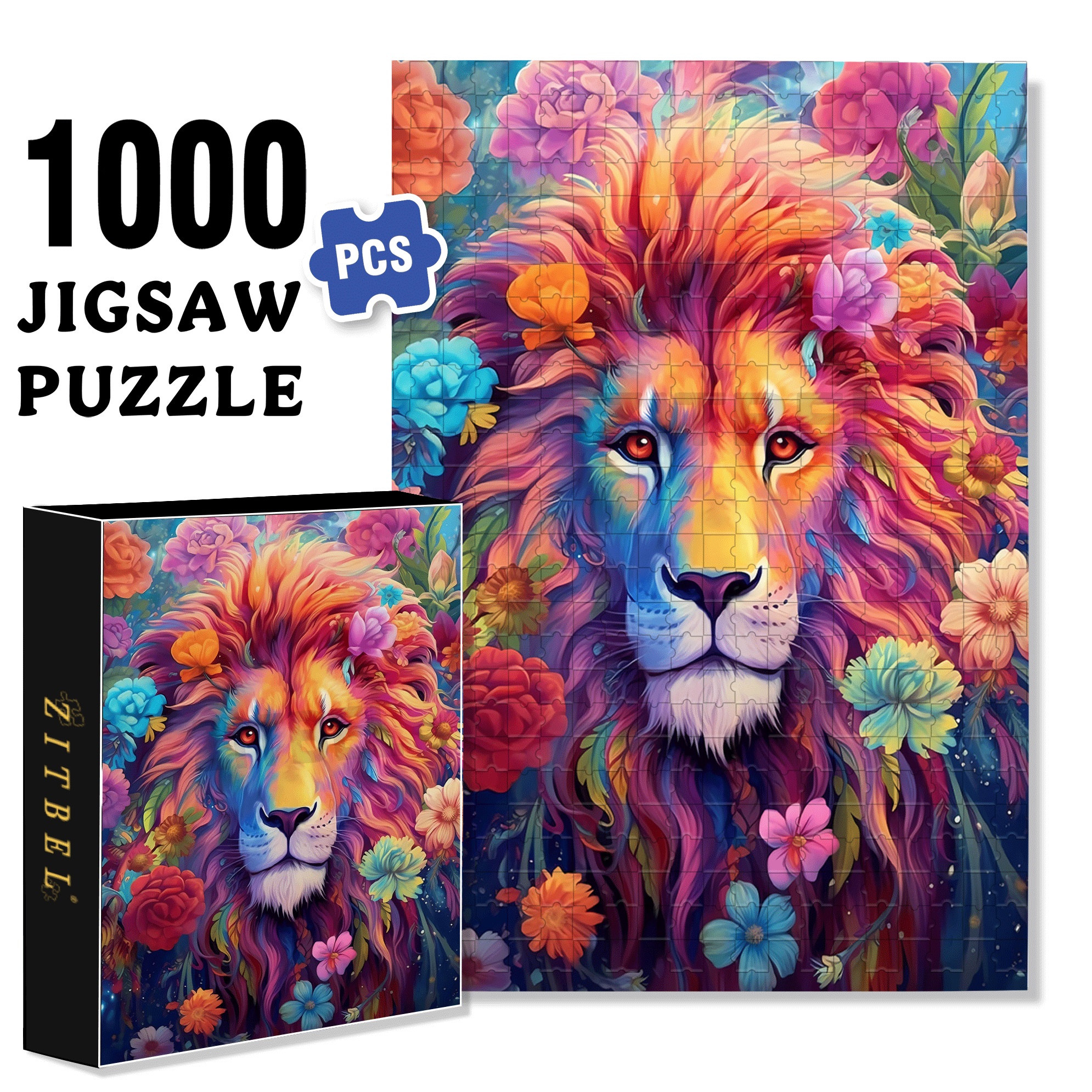 The Lion King 500pcs/1000pcs Jigsaw Puzzle, Scratch-Resistant, Interactive Family Game & Brain-Boosting DIY Decor, Perfect for Halloween, Christmas & New Year Gifts, Family Puzzle Game