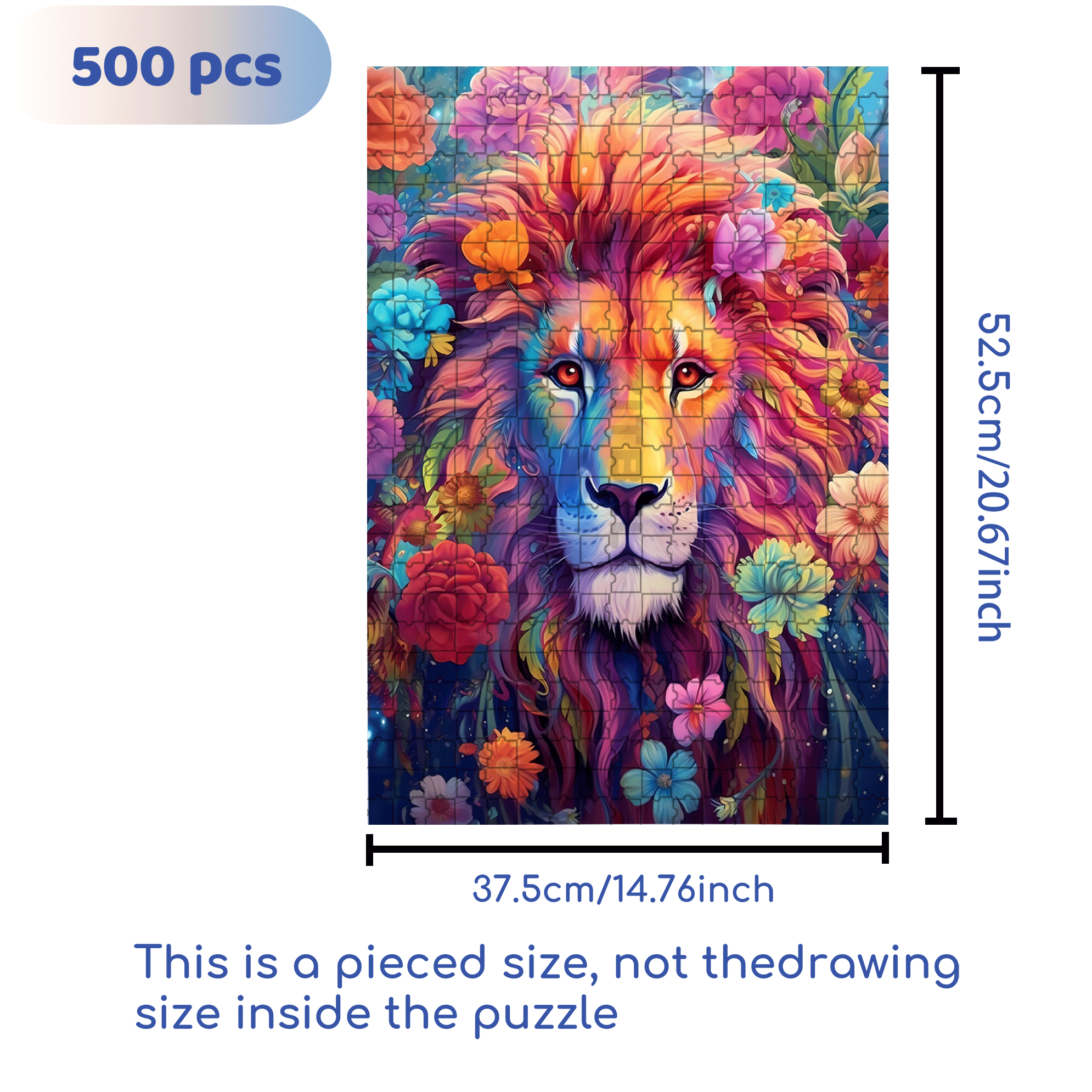 The Lion King 500pcs/1000pcs Jigsaw Puzzle, Scratch-Resistant, Interactive Family Game & Brain-Boosting DIY Decor, Perfect for Halloween, Christmas & New Year Gifts, Family Puzzle Game
