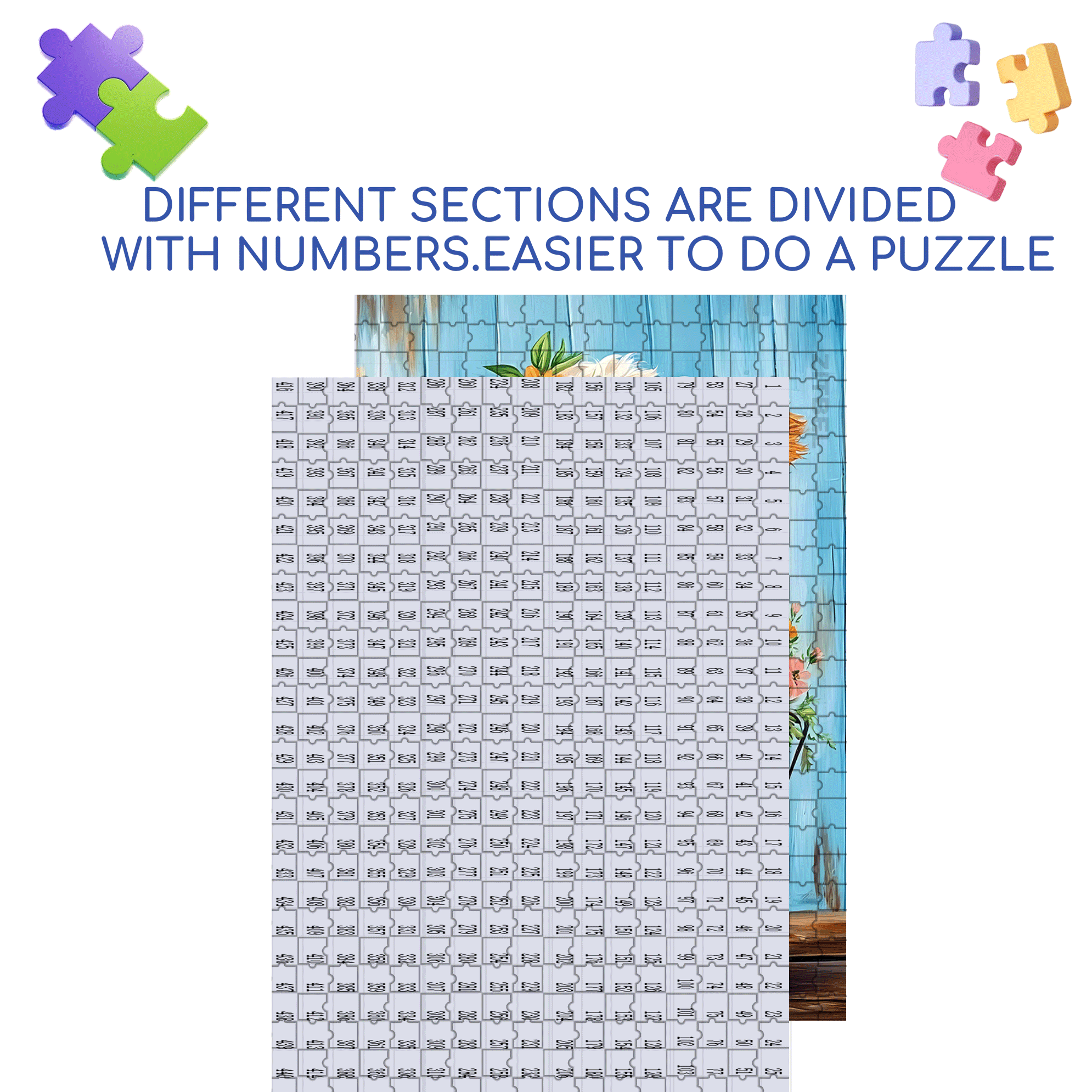 The Little Cow Wearing A Garland 500pcs/1000pcs Jigsaw Puzzle, Scratch-Resistant, Interactive Family Game & Brain-Boosting DIY Decor, Perfect for Halloween, Christmas & New Year Gifts, Family Puzzle Game