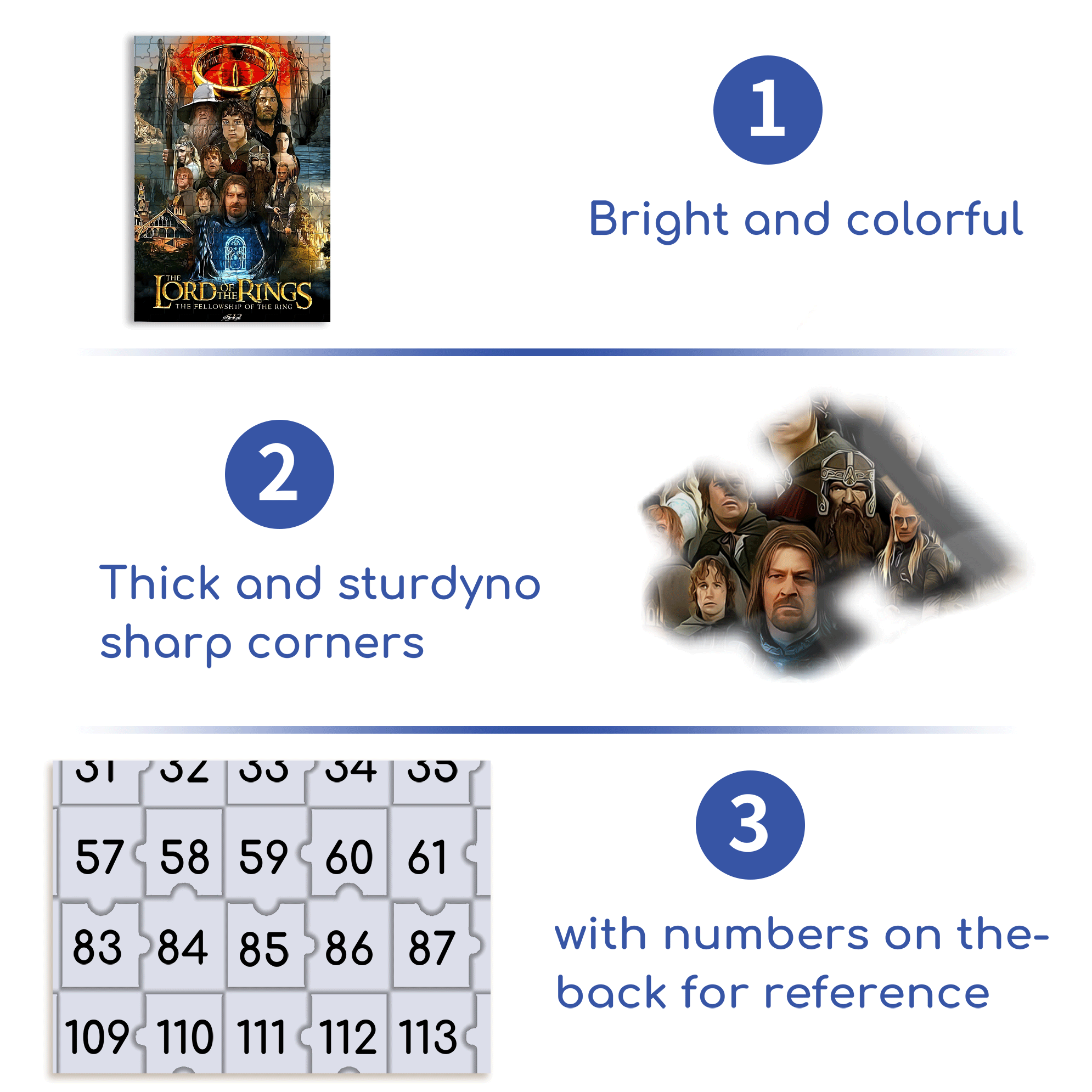 The Lord Of The Rings 500pcs/1000pcs Jigsaw Puzzle, Scratch-Resistant, Interactive Family Game & Brain-Boosting DIY Decor, Perfect for Halloween, Christmas & New Year Gifts, Family Puzzle Game