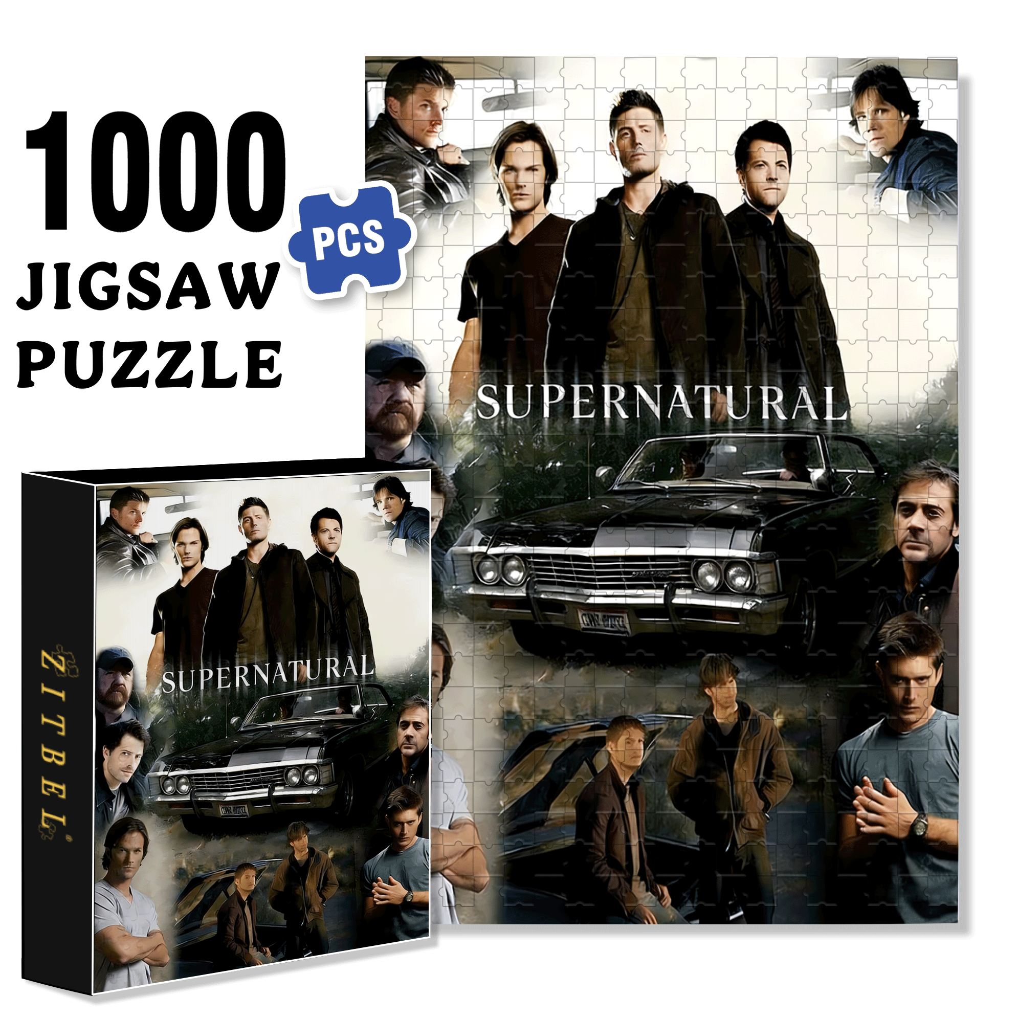 The Supernatural TV 500pcs/1000pcs Jigsaw Puzzle, Scratch-Resistant, Interactive Family Game & Brain-Boosting DIY Decor, Perfect for Halloween, Christmas & New Year Gifts, Family Puzzle Game