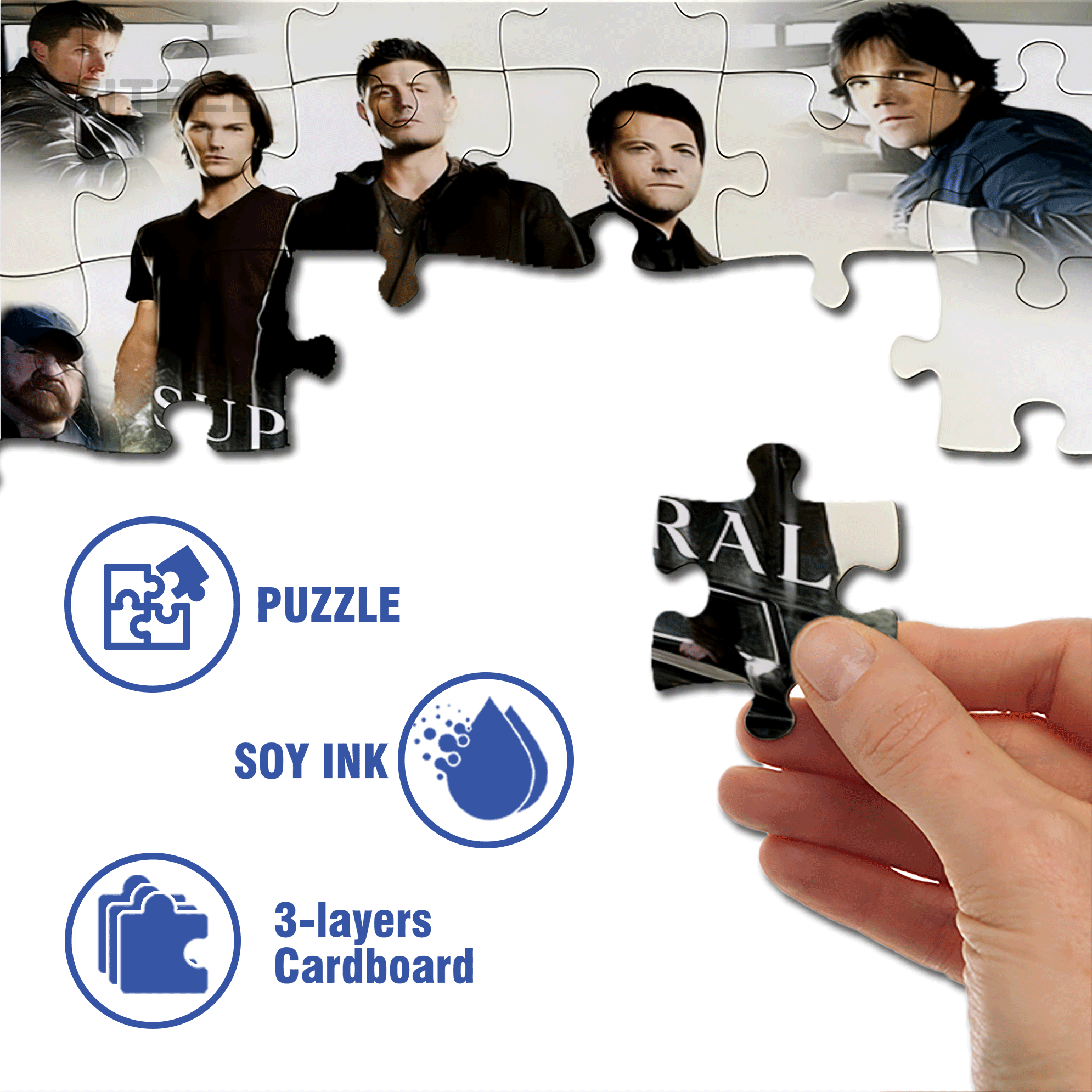 The Supernatural TV 500pcs/1000pcs Jigsaw Puzzle, Scratch-Resistant, Interactive Family Game & Brain-Boosting DIY Decor, Perfect for Halloween, Christmas & New Year Gifts, Family Puzzle Game