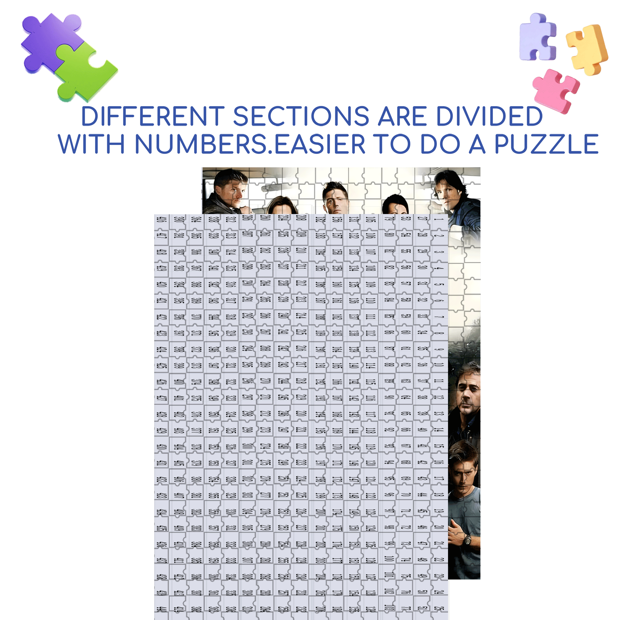 The Supernatural TV 500pcs/1000pcs Jigsaw Puzzle, Scratch-Resistant, Interactive Family Game & Brain-Boosting DIY Decor, Perfect for Halloween, Christmas & New Year Gifts, Family Puzzle Game