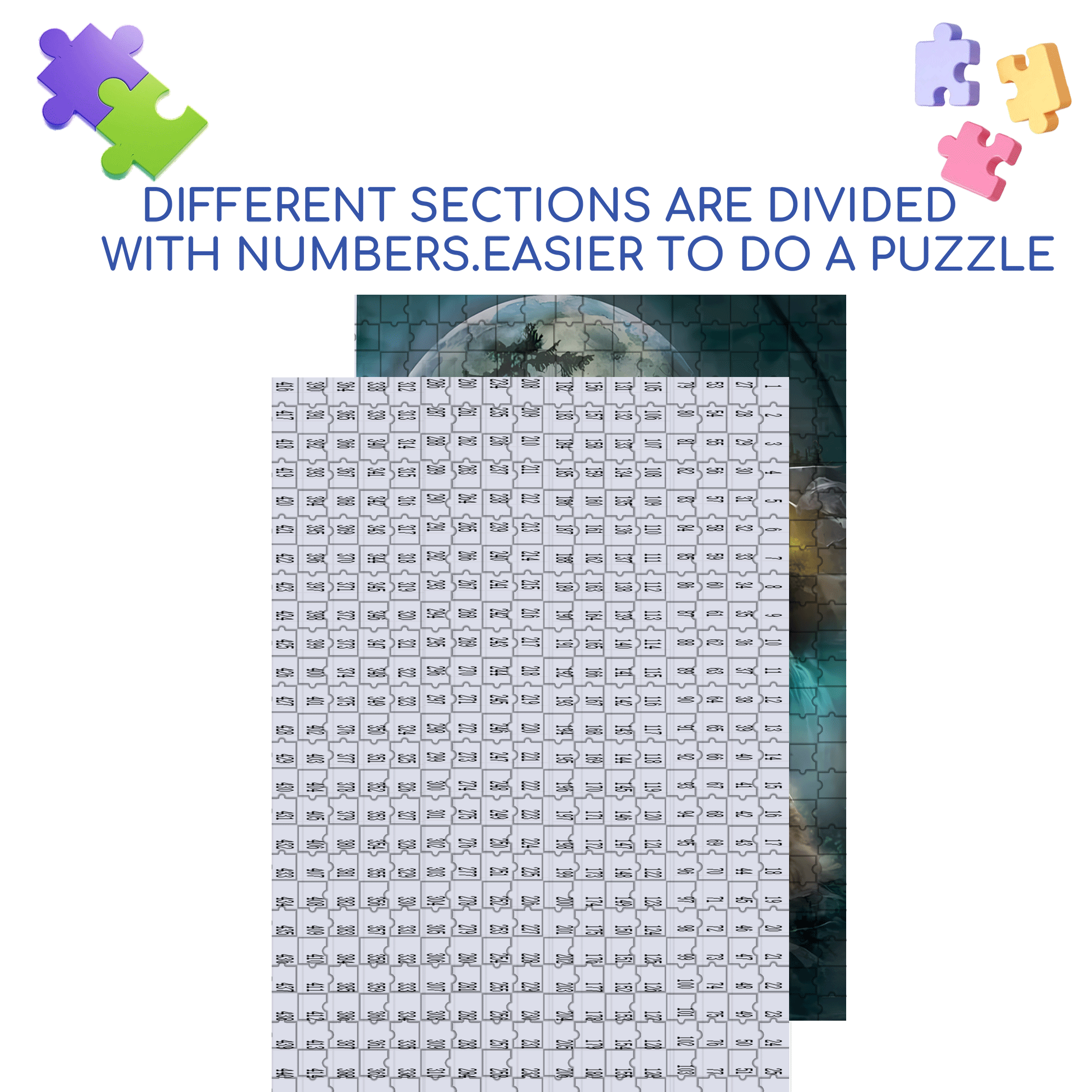 Two Wolves Under the Moon 500pcs/1000pcs Jigsaw Puzzle, Scratch-Resistant, Interactive Family Game & Brain-Boosting DIY Decor, Perfect for Halloween, Christmas & New Year Gifts, Family Puzzle Game