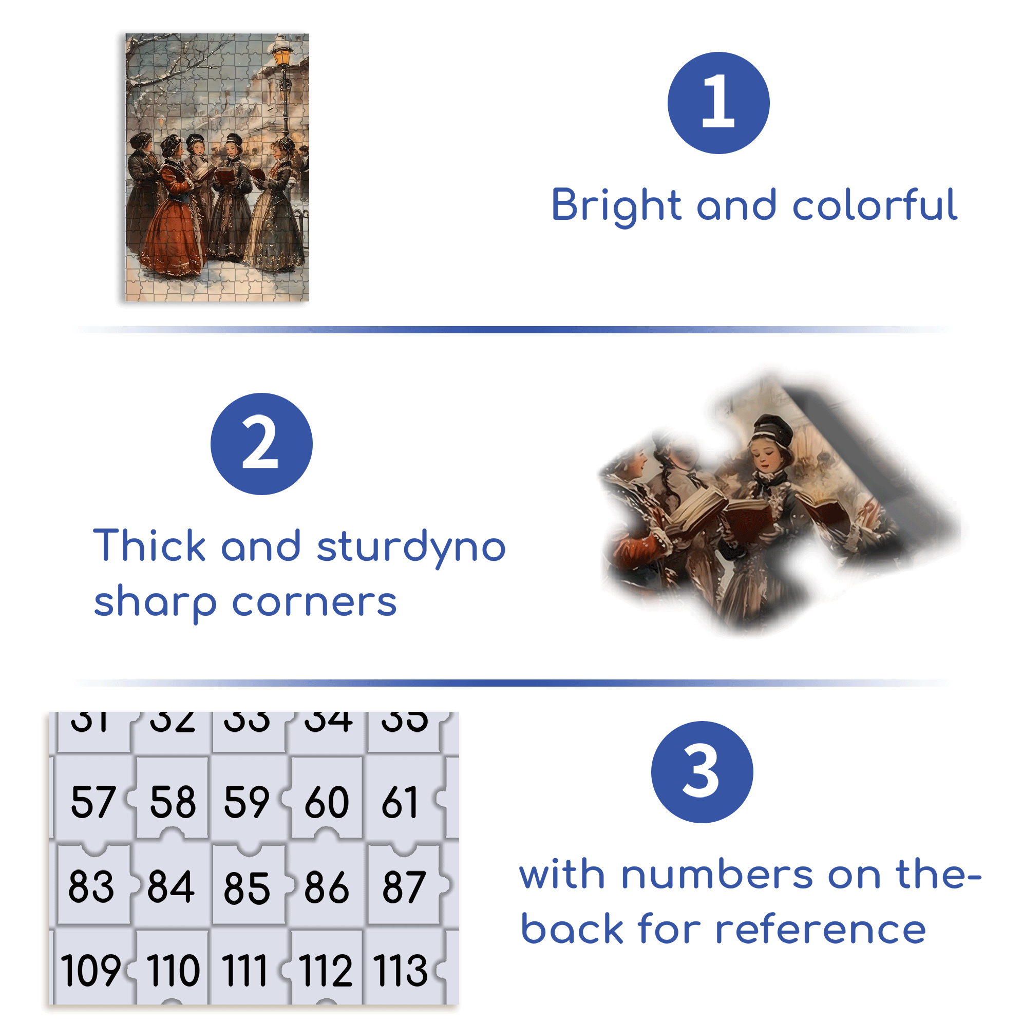 Victorian Ladies Caroling 500pcs/1000pcs Jigsaw Puzzle, Scratch-Resistant, Interactive Family Game & Brain-Boosting DIY Decor, Perfect for Halloween, Christmas & New Year Gifts, Family Puzzle Game