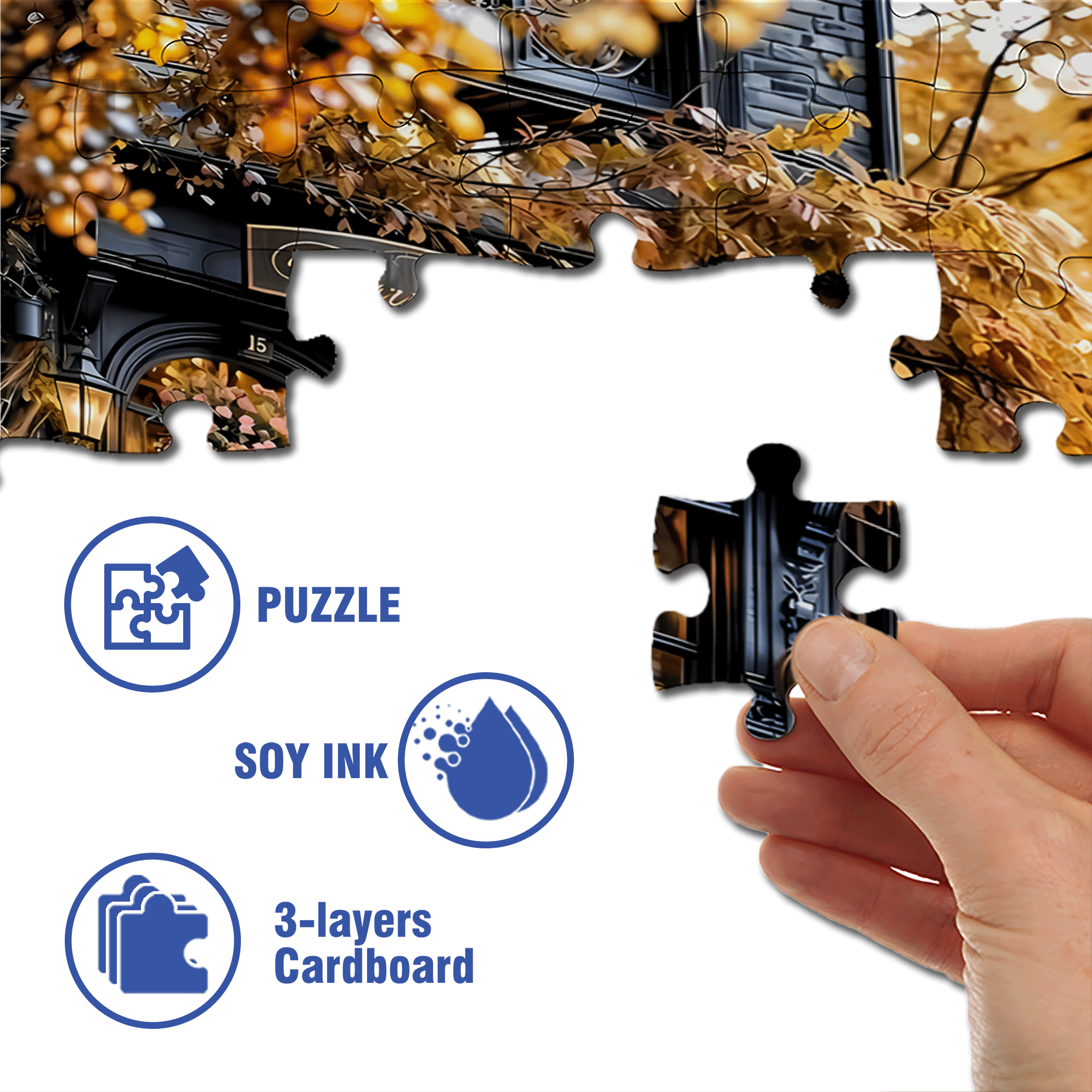 Vintage Bicycle 500pcs/1000pcs Jigsaw Puzzle, Scratch-Resistant, Interactive Family Game & Brain-Boosting DIY Decor, Perfect for Halloween, Christmas & New Year Gifts, Family Puzzle Game