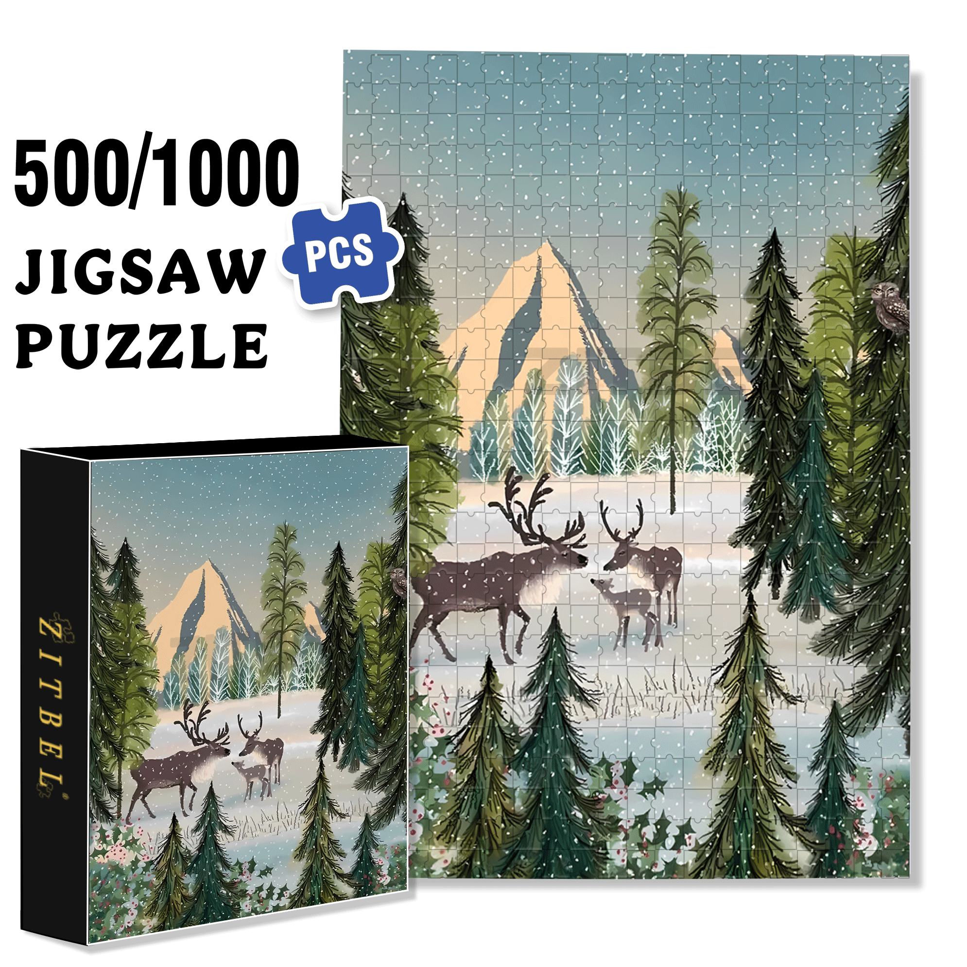 Vitality And Hope 500pcs/1000pcs Jigsaw Puzzle, Scratch-Resistant, Interactive Family Game & Brain-Boosting DIY Decor, Perfect for Halloween, Christmas & New Year Gifts, Family Puzzle Game