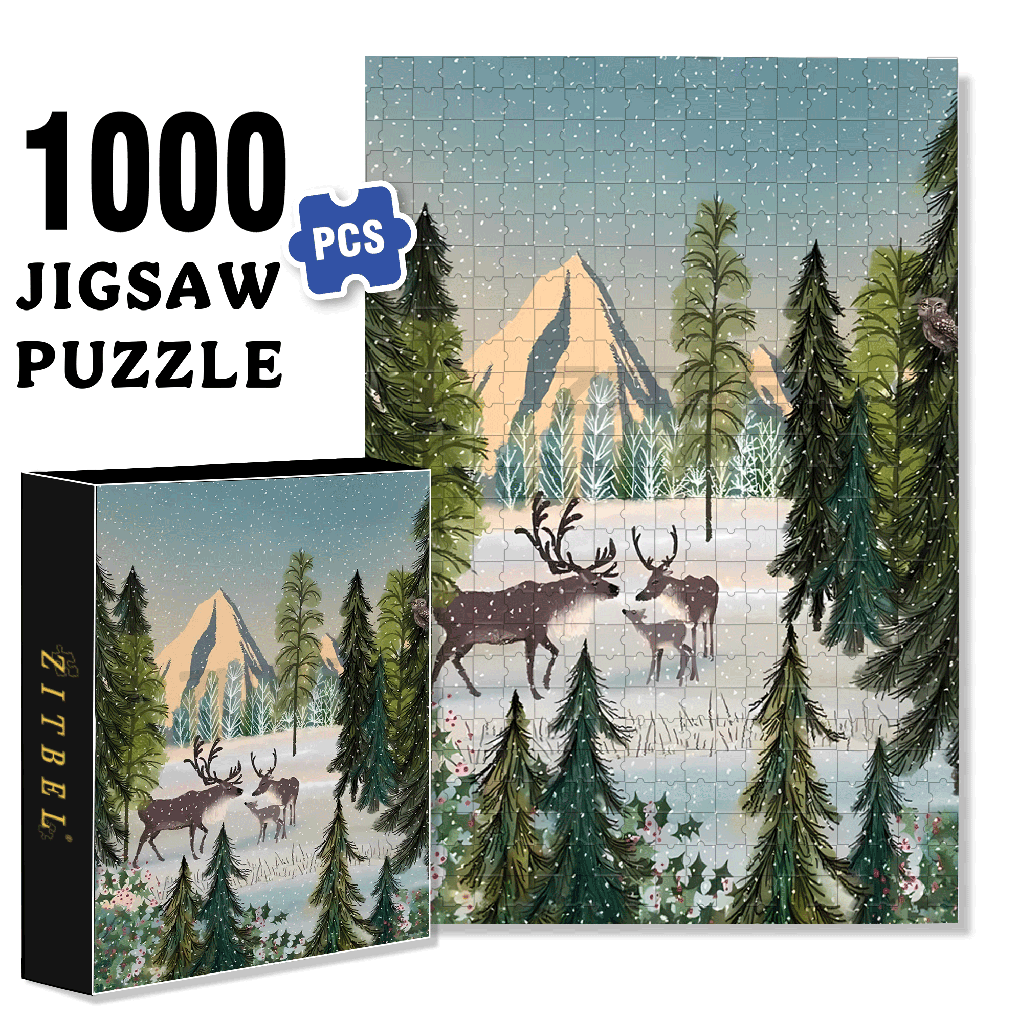 Vitality And Hope 500pcs/1000pcs Jigsaw Puzzle, Scratch-Resistant, Interactive Family Game & Brain-Boosting DIY Decor, Perfect for Halloween, Christmas & New Year Gifts, Family Puzzle Game