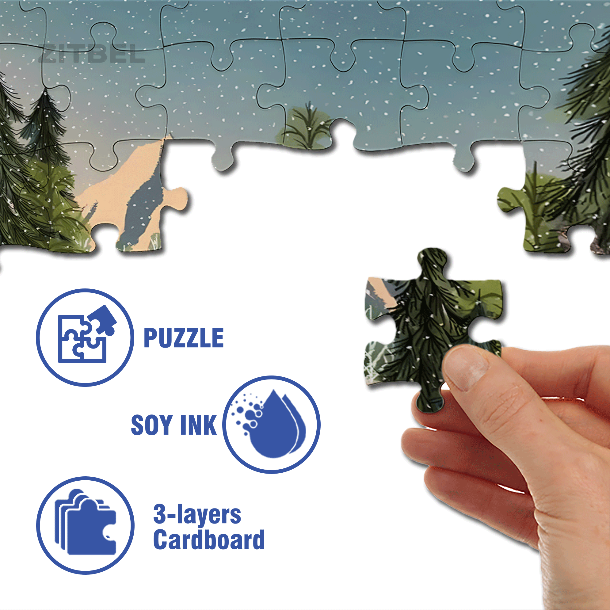 Vitality And Hope 500pcs/1000pcs Jigsaw Puzzle, Scratch-Resistant, Interactive Family Game & Brain-Boosting DIY Decor, Perfect for Halloween, Christmas & New Year Gifts, Family Puzzle Game