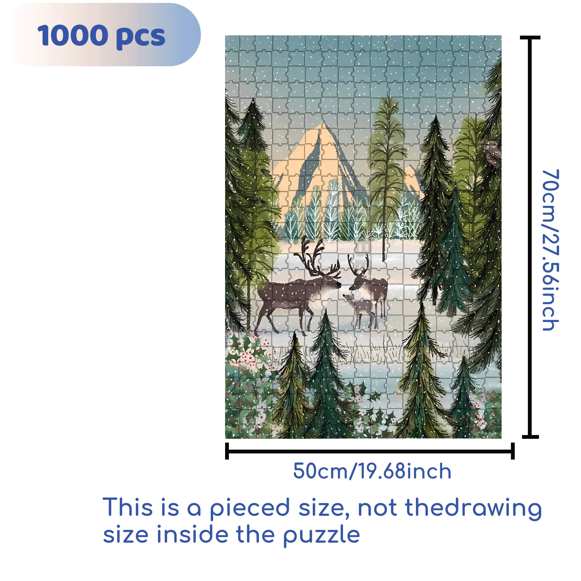 Vitality And Hope 500pcs/1000pcs Jigsaw Puzzle, Scratch-Resistant, Interactive Family Game & Brain-Boosting DIY Decor, Perfect for Halloween, Christmas & New Year Gifts, Family Puzzle Game