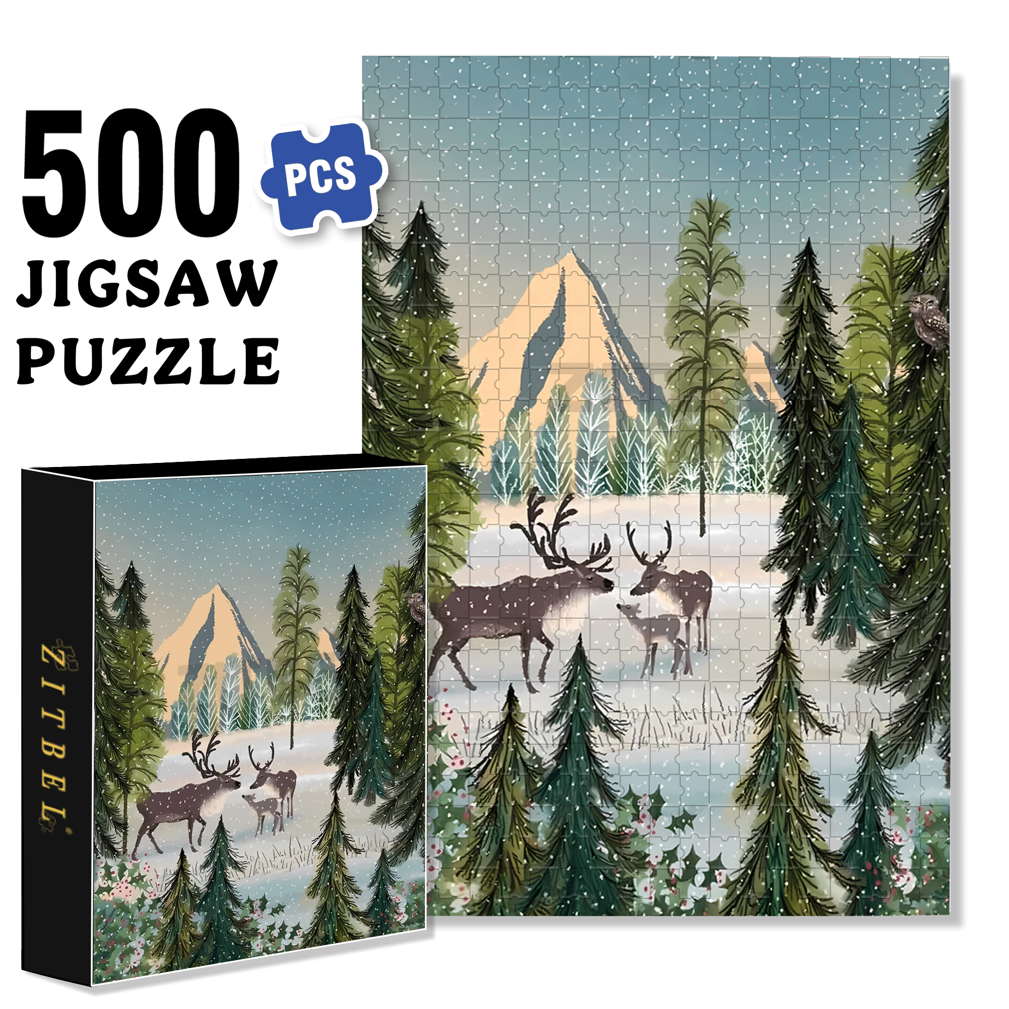 Vitality And Hope 500pcs/1000pcs Jigsaw Puzzle, Scratch-Resistant, Interactive Family Game & Brain-Boosting DIY Decor, Perfect for Halloween, Christmas & New Year Gifts, Family Puzzle Game