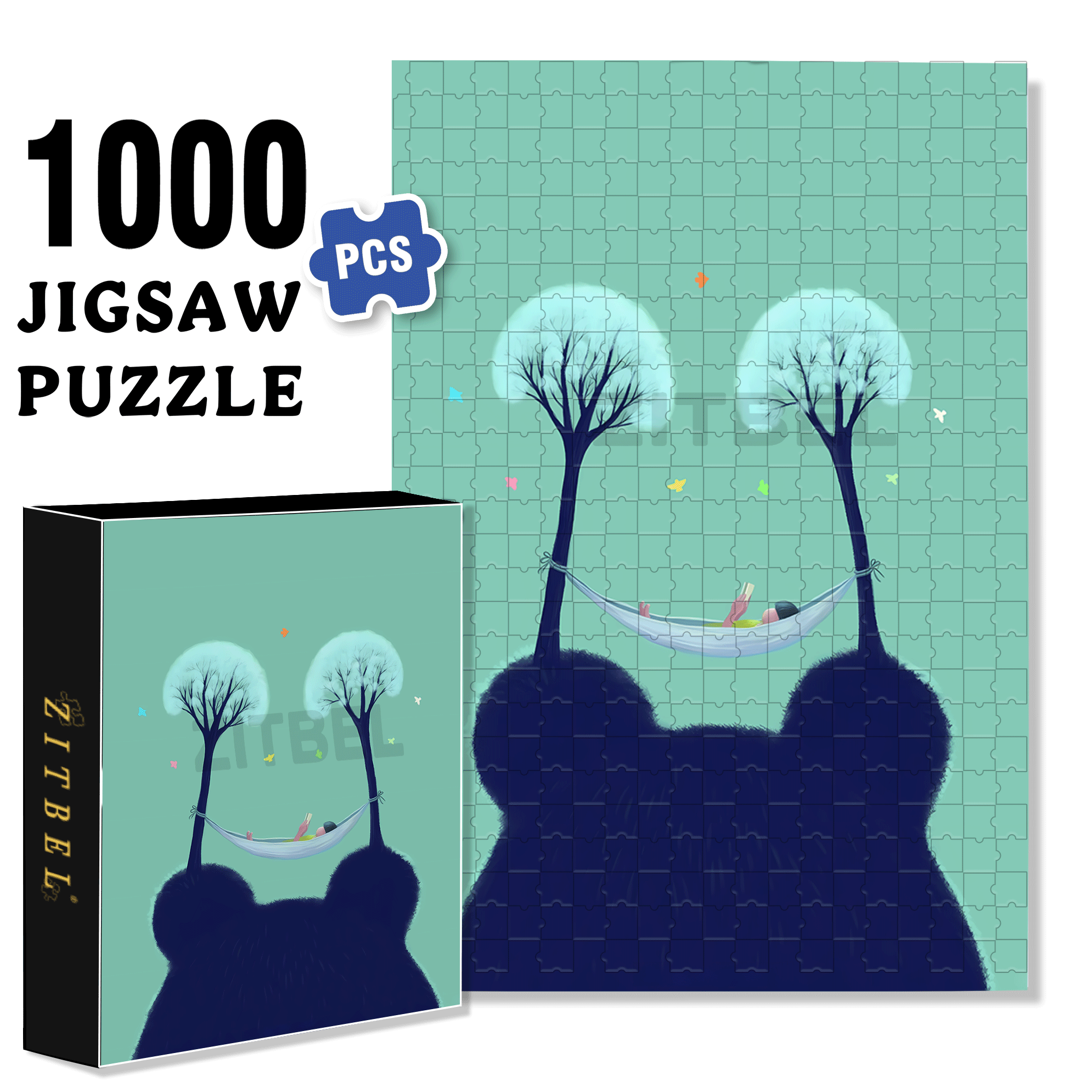 A Short Rest In The Forest 500pcs/1000pcs Jigsaw Puzzle, Scratch-Resistant, Interactive Family Game & Brain-Boosting DIY Decor, Perfect for Halloween, Christmas & New Year Gifts, Family Puzzle Game