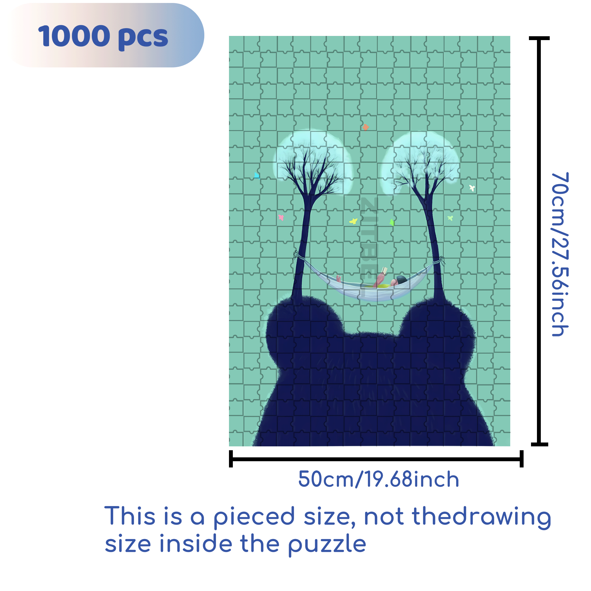 A Short Rest In The Forest 500pcs/1000pcs Jigsaw Puzzle, Scratch-Resistant, Interactive Family Game & Brain-Boosting DIY Decor, Perfect for Halloween, Christmas & New Year Gifts, Family Puzzle Game