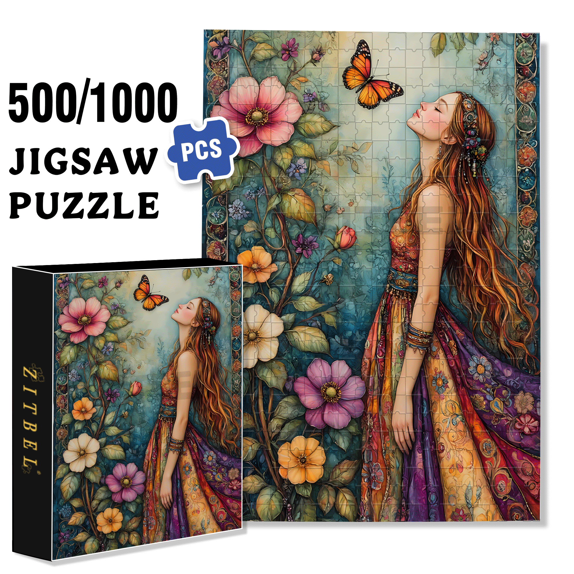 Breathing Fragrance 500pcs/1000pcs Jigsaw Puzzle, Scratch-Resistant, Interactive Family Game & Brain-Boosting DIY Decor, Perfect for Halloween, Christmas & New Year Gifts, Family Puzzle Game