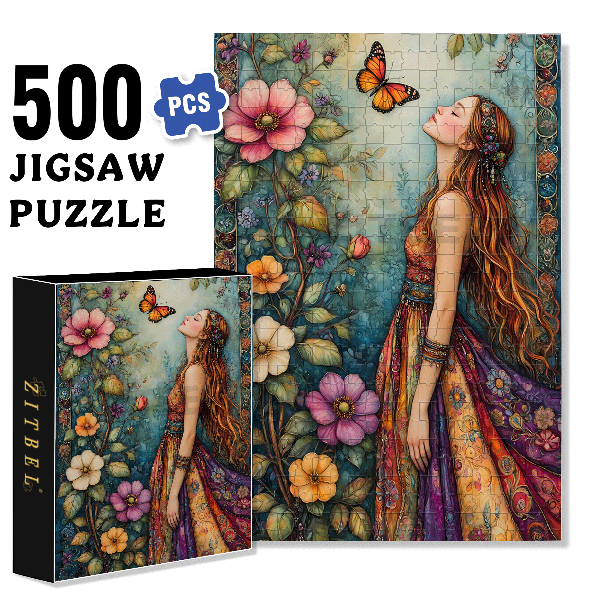 Breathing Fragrance 500pcs/1000pcs Jigsaw Puzzle, Scratch-Resistant, Interactive Family Game & Brain-Boosting DIY Decor, Perfect for Halloween, Christmas & New Year Gifts, Family Puzzle Game