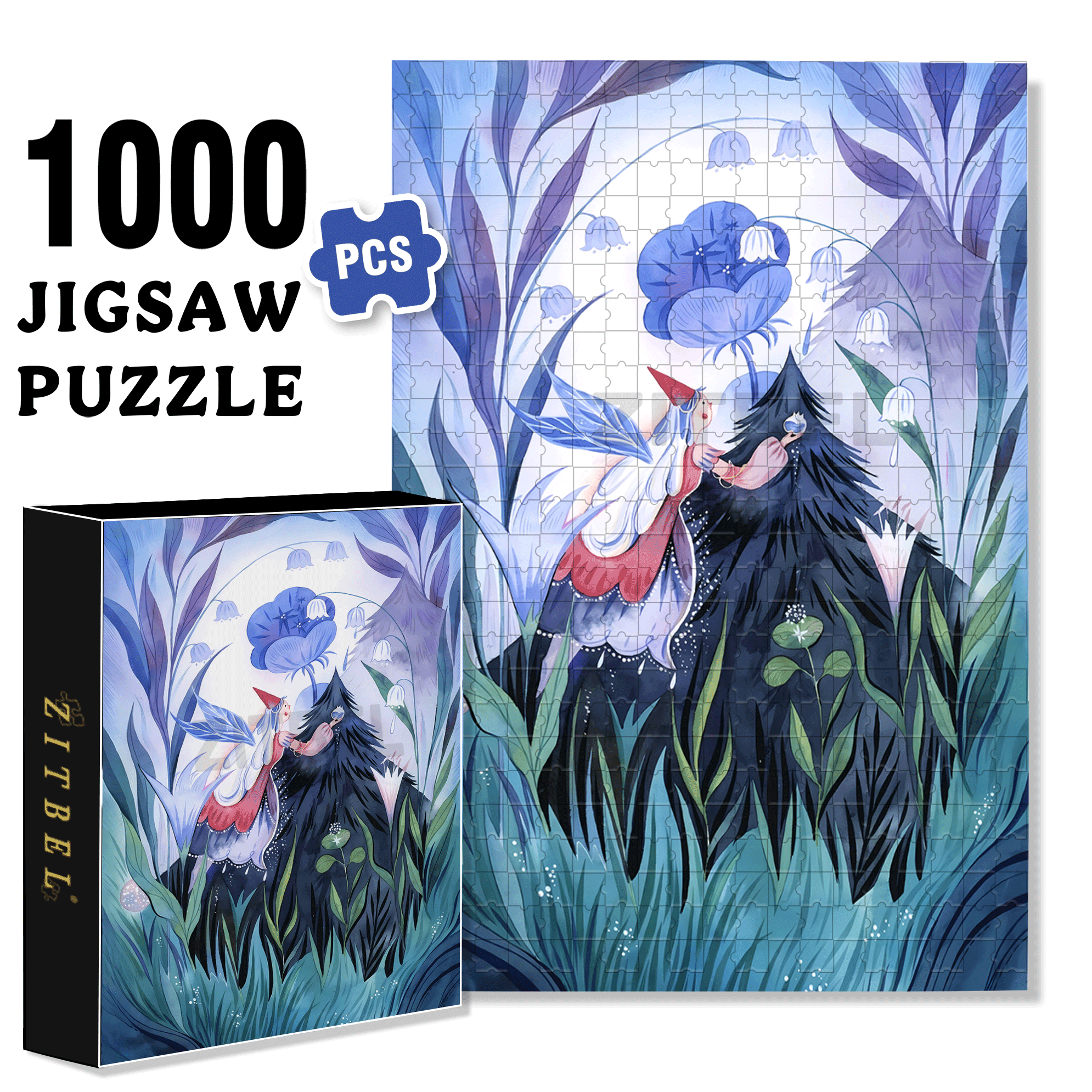 Bush Sprite 500pcs/1000pcs Jigsaw Puzzle, Scratch-Resistant, Interactive Family Game & Brain-Boosting DIY Decor, Perfect for Halloween, Christmas & New Year Gifts, Family Puzzle Game