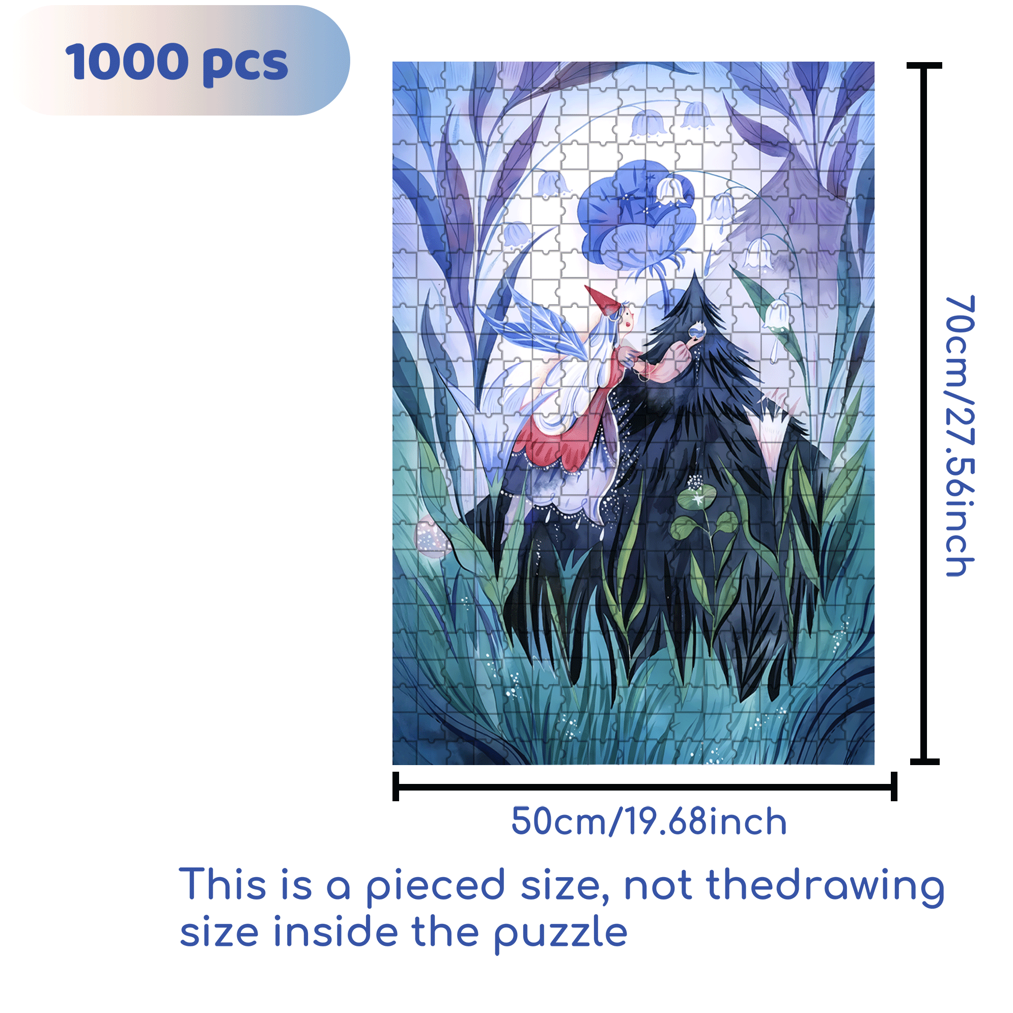 Bush Sprite 500pcs/1000pcs Jigsaw Puzzle, Scratch-Resistant, Interactive Family Game & Brain-Boosting DIY Decor, Perfect for Halloween, Christmas & New Year Gifts, Family Puzzle Game