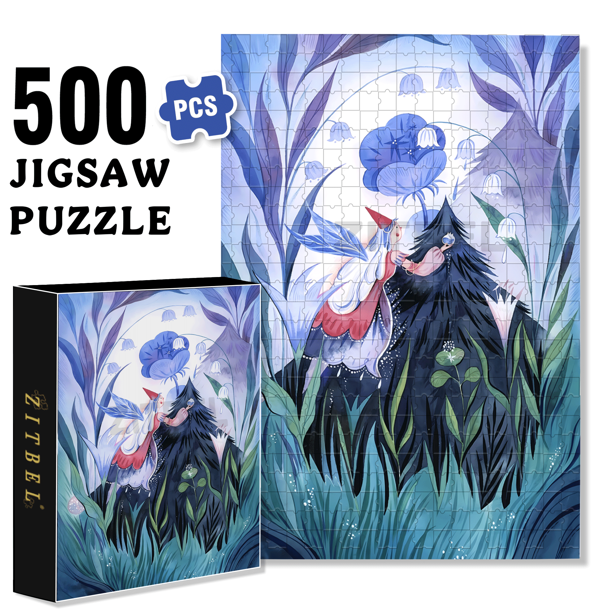 Bush Sprite 500pcs/1000pcs Jigsaw Puzzle, Scratch-Resistant, Interactive Family Game & Brain-Boosting DIY Decor, Perfect for Halloween, Christmas & New Year Gifts, Family Puzzle Game