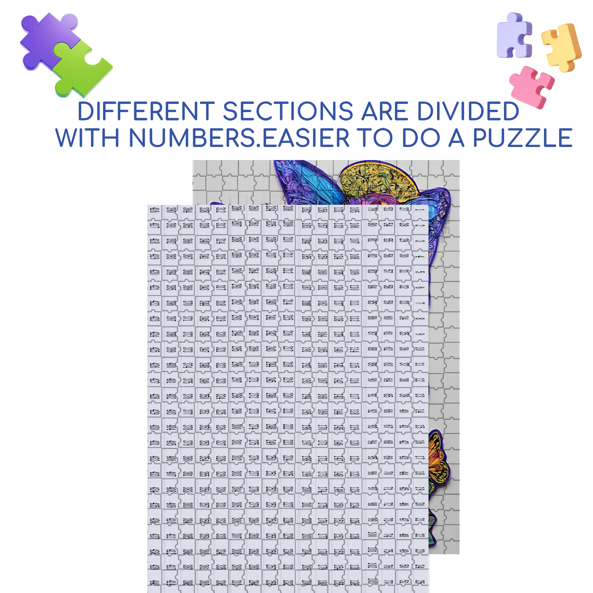 Butterfly Wings Protection 500pcs/1000pcs Jigsaw Puzzle, Scratch-Resistant, Interactive Family Game & Brain-Boosting DIY Decor, Perfect for Halloween, Christmas & New Year Gifts, Family Puzzle Game