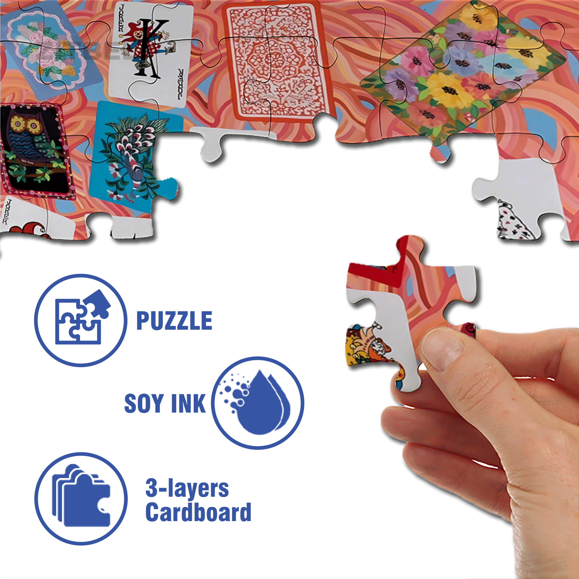 Card Dream 500pcs/1000pcs Jigsaw Puzzle, Scratch-Resistant, Interactive Family Game & Brain-Boosting DIY Decor, Perfect for Halloween, Christmas & New Year Gifts, Family Puzzle Game