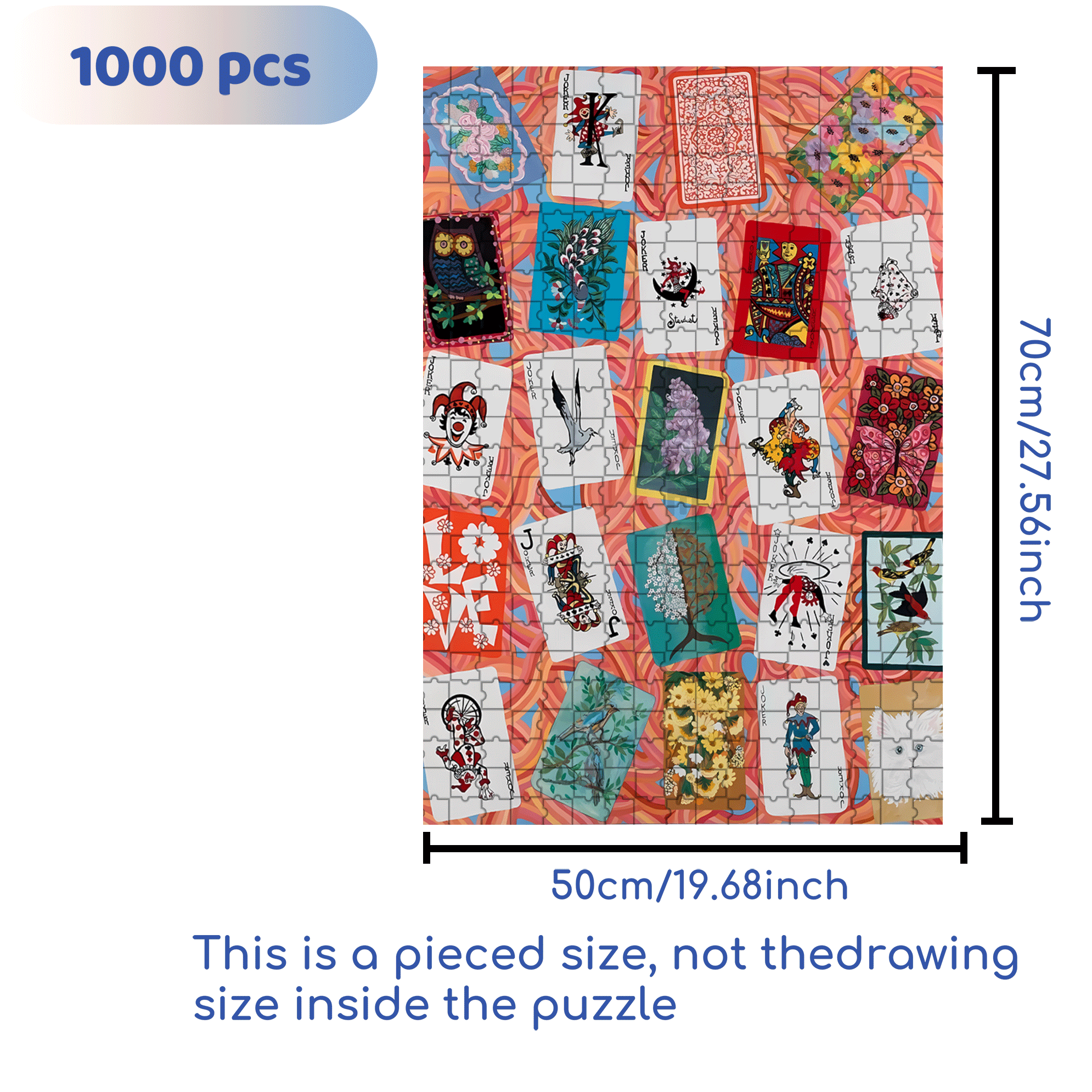 Card Dream 500pcs/1000pcs Jigsaw Puzzle, Scratch-Resistant, Interactive Family Game & Brain-Boosting DIY Decor, Perfect for Halloween, Christmas & New Year Gifts, Family Puzzle Game