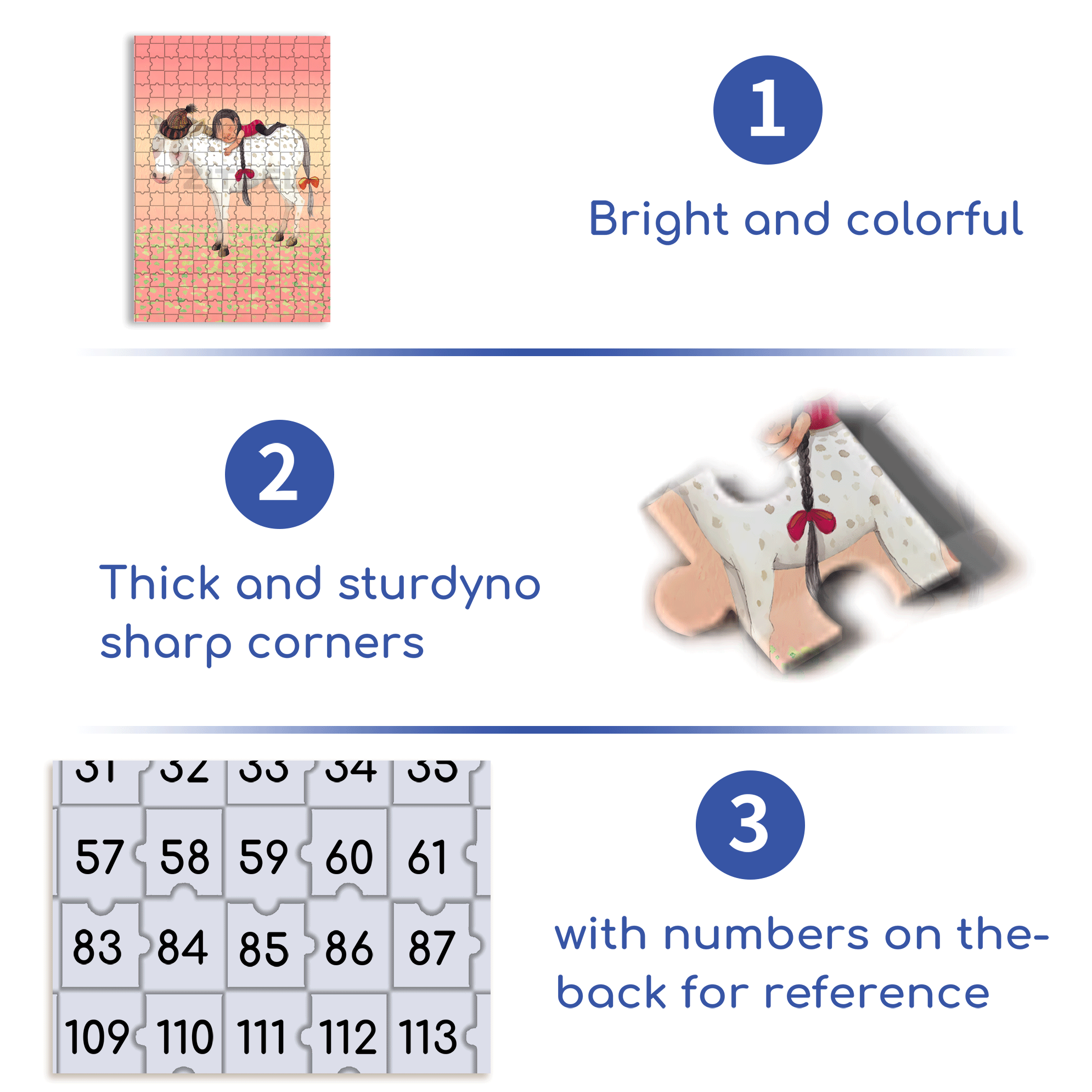 Child Dreaming of a Foal 500pcs/1000pcs Jigsaw Puzzle, Scratch-Resistant, Interactive Family Game & Brain-Boosting DIY Decor, Perfect for Halloween, Christmas & New Year Gifts, Family Puzzle Game