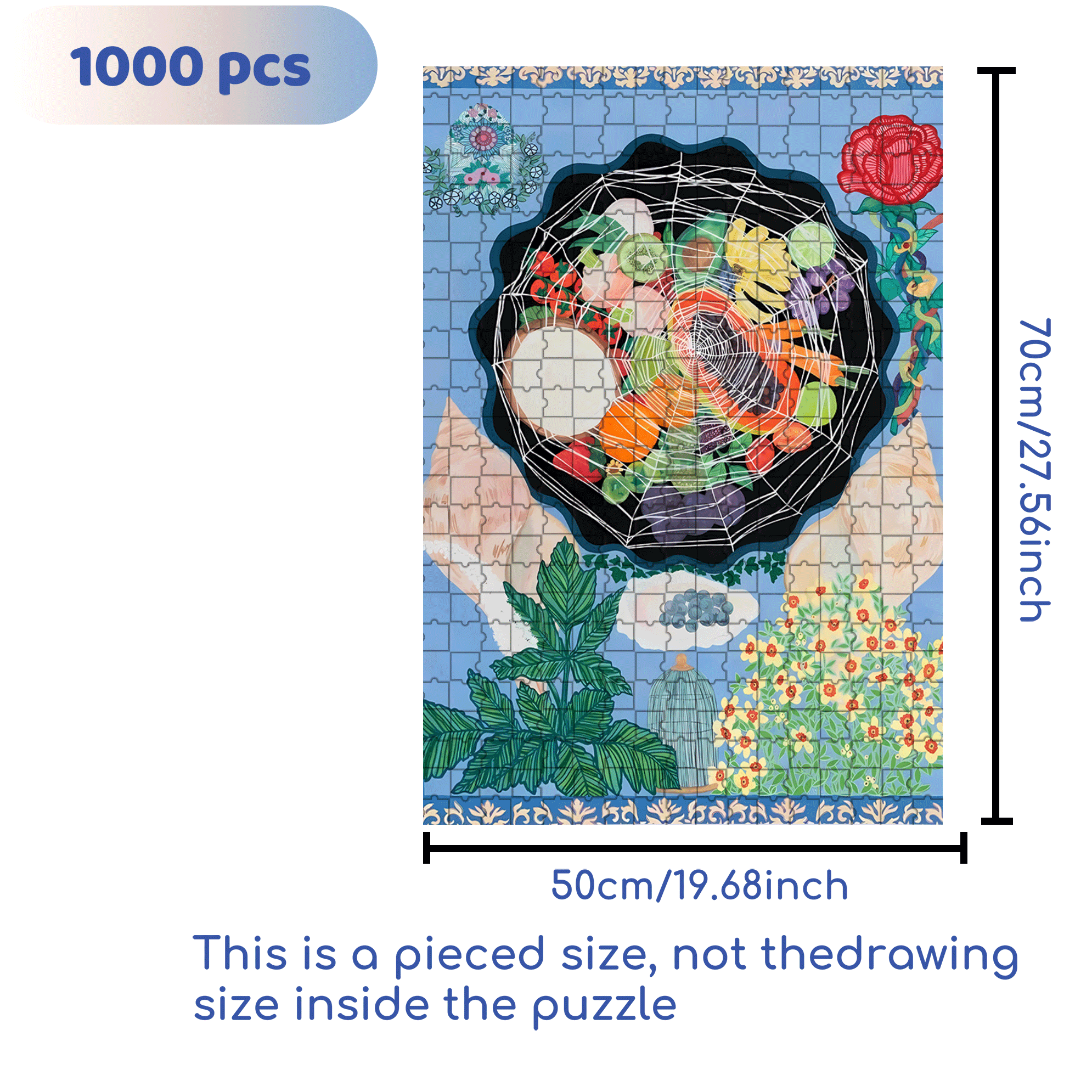 Cover Everything 500pcs/1000pcs Jigsaw Puzzle, Scratch-Resistant, Interactive Family Game & Brain-Boosting DIY Decor, Perfect for Halloween, Christmas & New Year Gifts, Family Puzzle Game