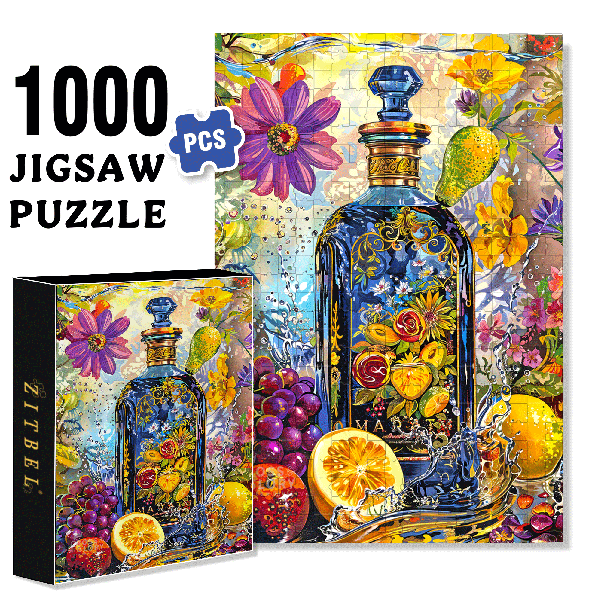 Cross & Glory 500pcs/1000pcs Jigsaw Puzzle, Scratch-Resistant, Interactive Family Game & Brain-Boosting DIY Decor, Perfect for Halloween, Christmas & New Year Gifts, Family Puzzle Game