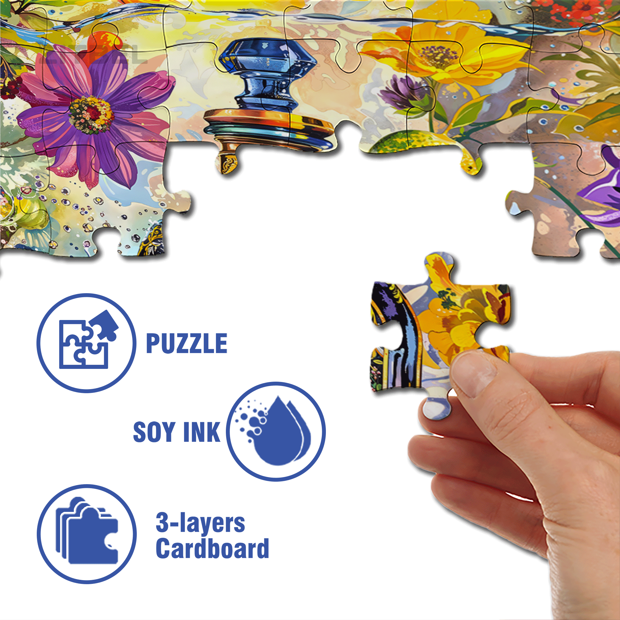 Cross & Glory 500pcs/1000pcs Jigsaw Puzzle, Scratch-Resistant, Interactive Family Game & Brain-Boosting DIY Decor, Perfect for Halloween, Christmas & New Year Gifts, Family Puzzle Game