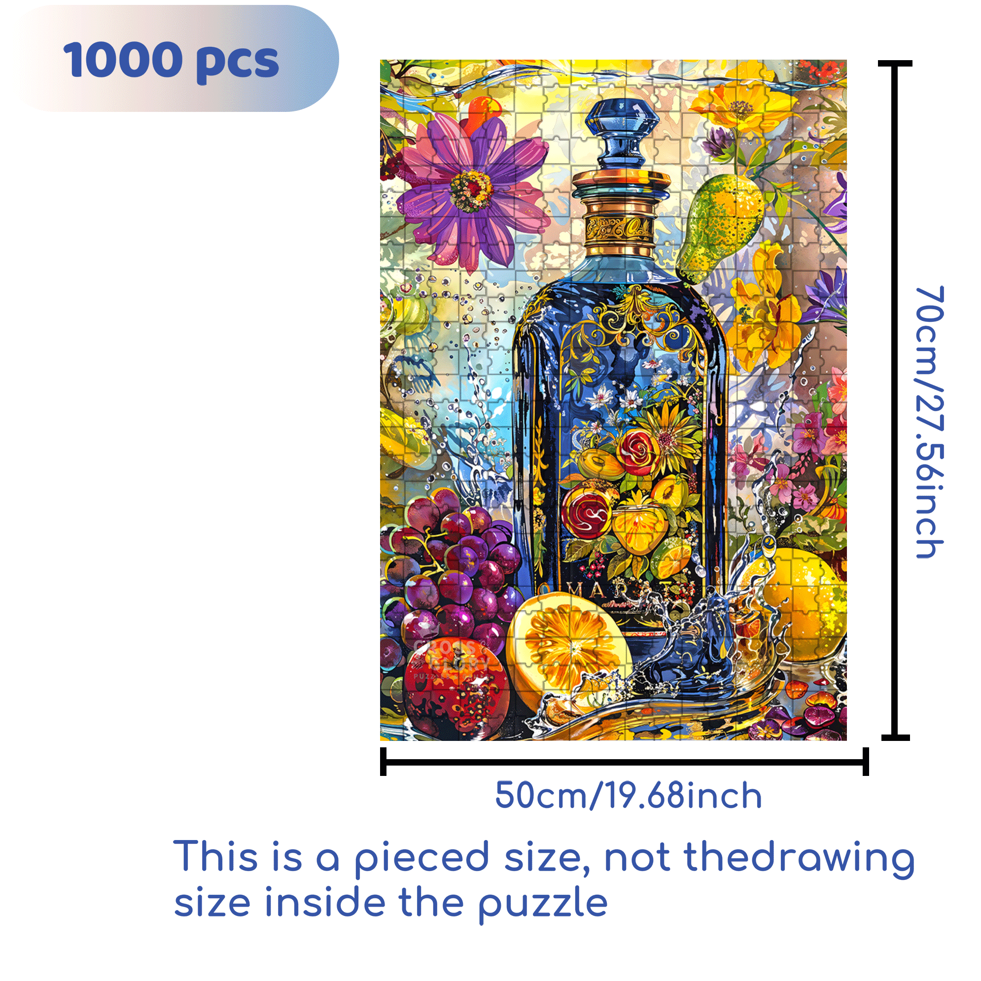 Cross & Glory 500pcs/1000pcs Jigsaw Puzzle, Scratch-Resistant, Interactive Family Game & Brain-Boosting DIY Decor, Perfect for Halloween, Christmas & New Year Gifts, Family Puzzle Game