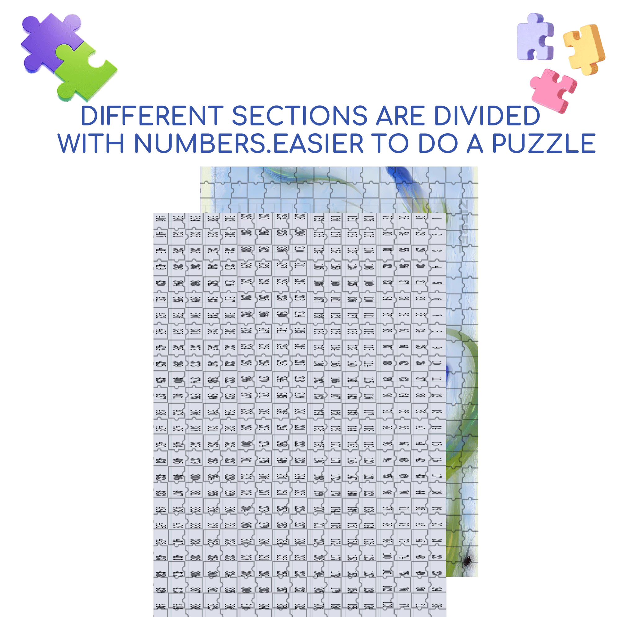 Deep Blue Haze 500pcs/1000pcs Jigsaw Puzzle, Scratch-Resistant, Interactive Family Game & Brain-Boosting DIY Decor, Perfect for Halloween, Christmas & New Year Gifts, Family Puzzle Game