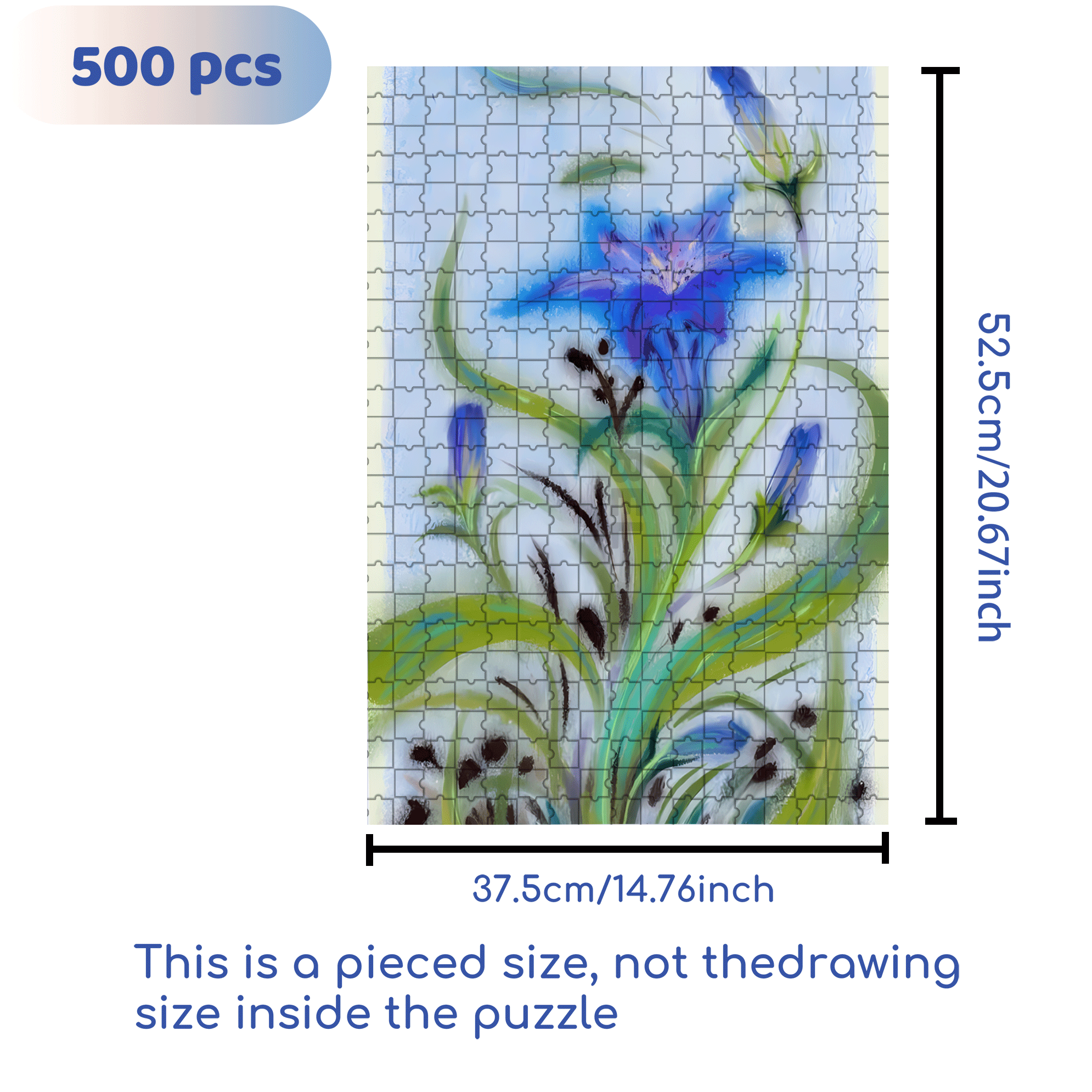 Deep Blue Haze 500pcs/1000pcs Jigsaw Puzzle, Scratch-Resistant, Interactive Family Game & Brain-Boosting DIY Decor, Perfect for Halloween, Christmas & New Year Gifts, Family Puzzle Game