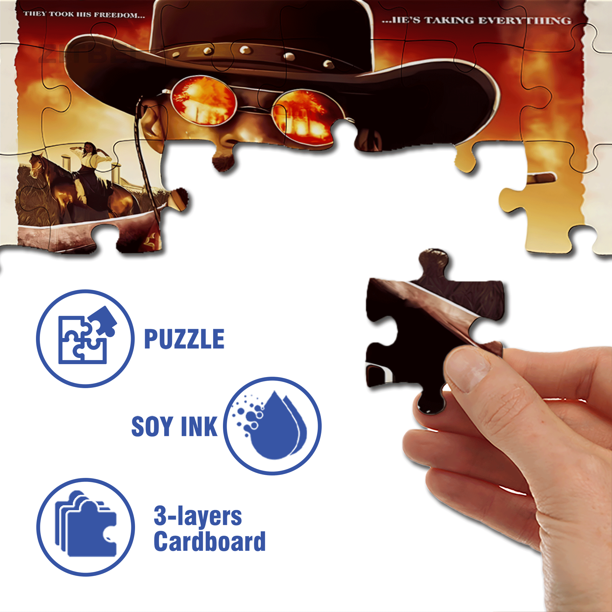 DJANGO 500pcs/1000pcs Jigsaw Puzzle, Scratch-Resistant, Interactive Family Game & Brain-Boosting DIY Decor, Perfect for Halloween, Christmas & New Year Gifts, Family Puzzle Game